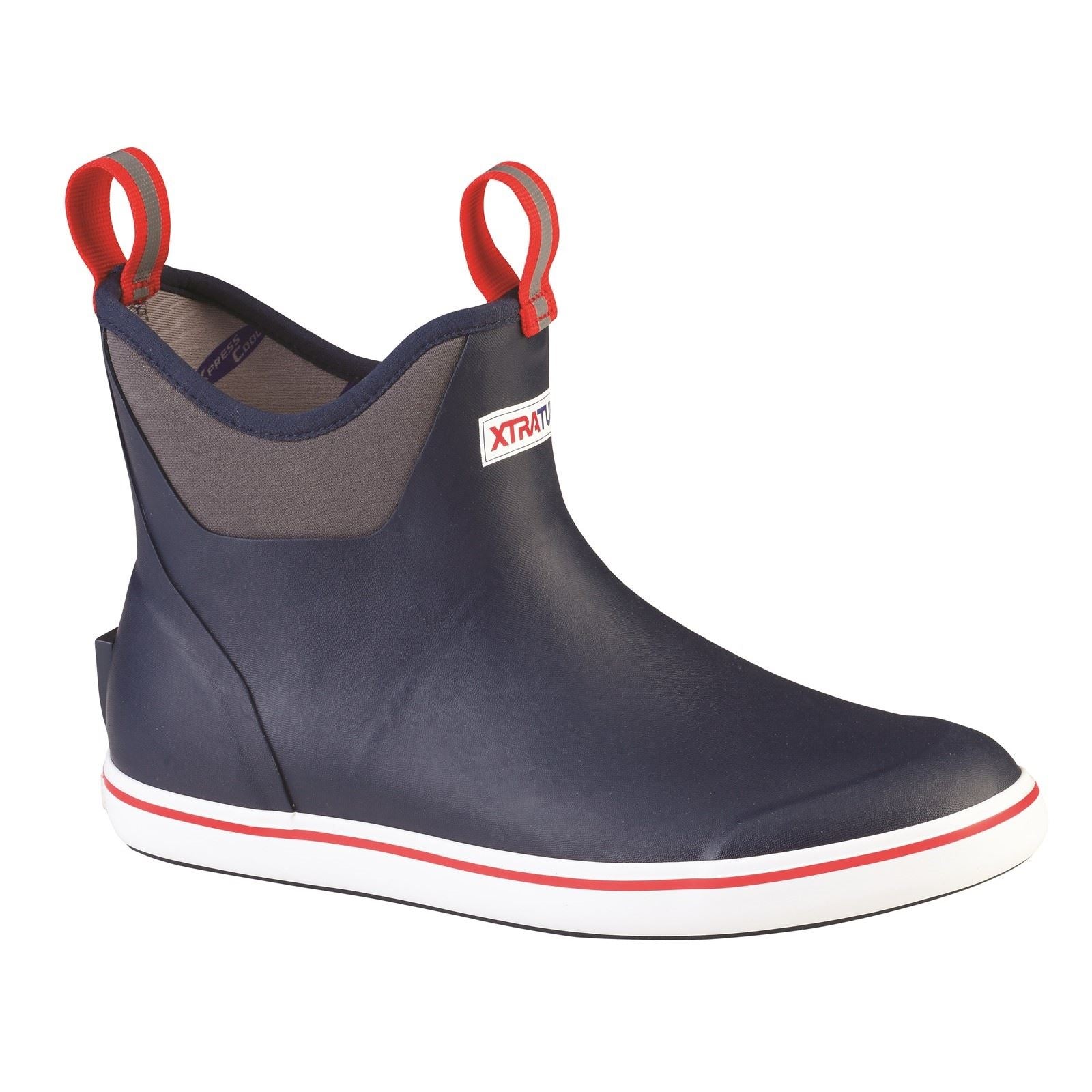 Xtratuf Knöcheldeckkautschuk Marineblau/Rot Gummistiefel