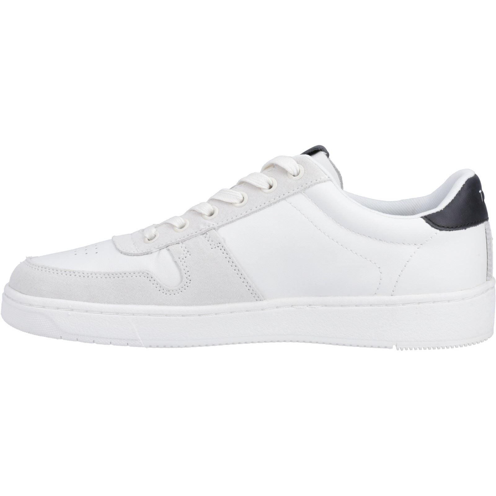 TOMS TRVL Lite Court Leder Herren Weiß/Schwarz Sneaker