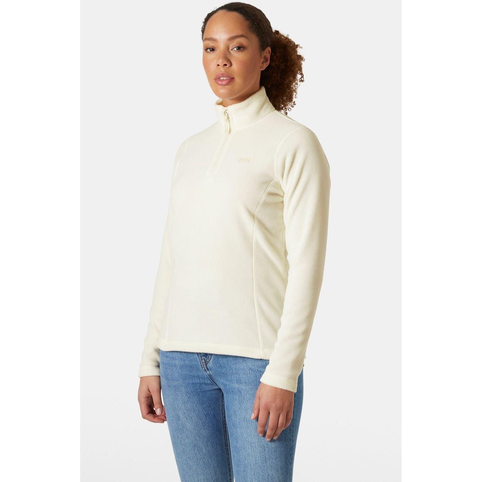 Helly Hansen Sport Daybreaker 1/2 Zip Polyester Damen Weißer Fleece Pullover