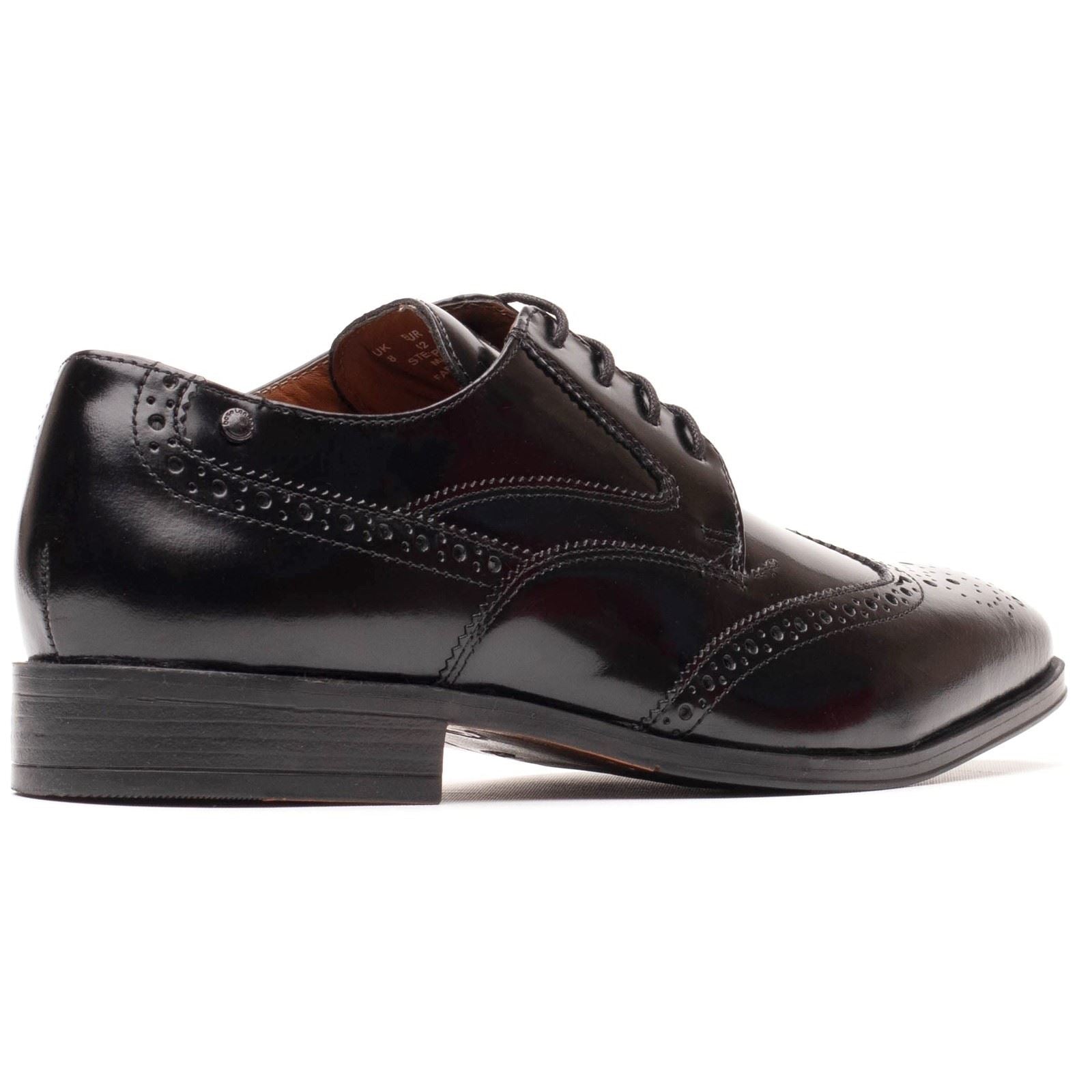 Base London Steeple Leder Männer Hi Shine Schwarze Farbe Brogues Schuhe