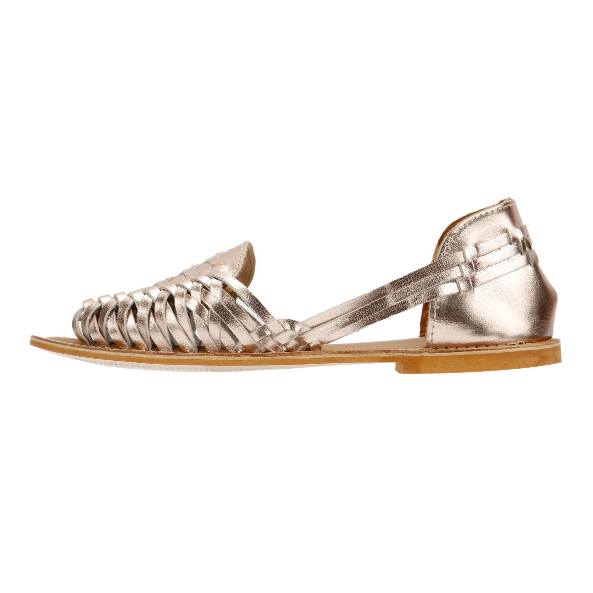 Tower London Hurache Damen Gold Leder Sandalen