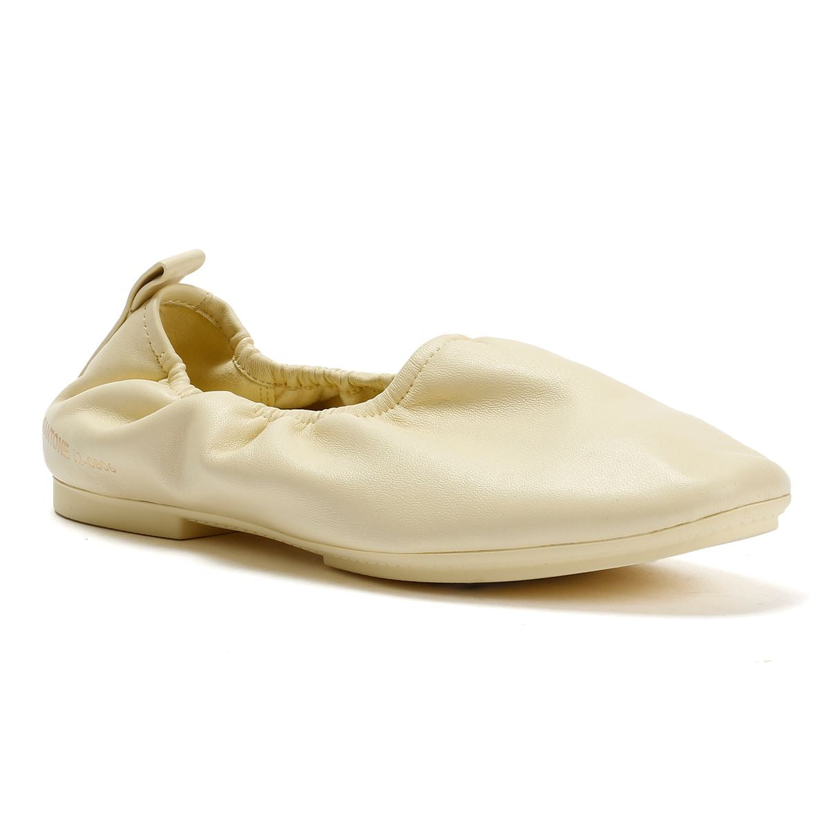 FitFlop X Pantone Delicato Ballerina Leder Damen Gelbe Schuhe