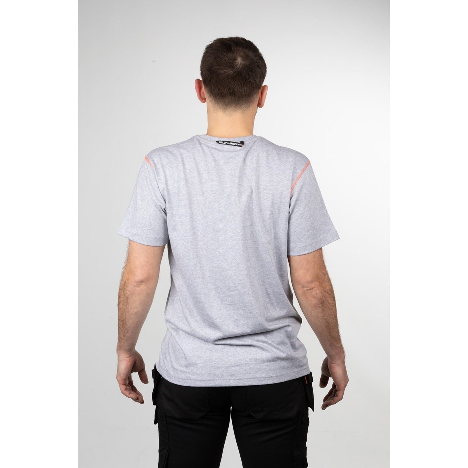 Helly Hansen Workwear Oxford Baumwoll Kurzarm T-Shirts Für Herren In Grau