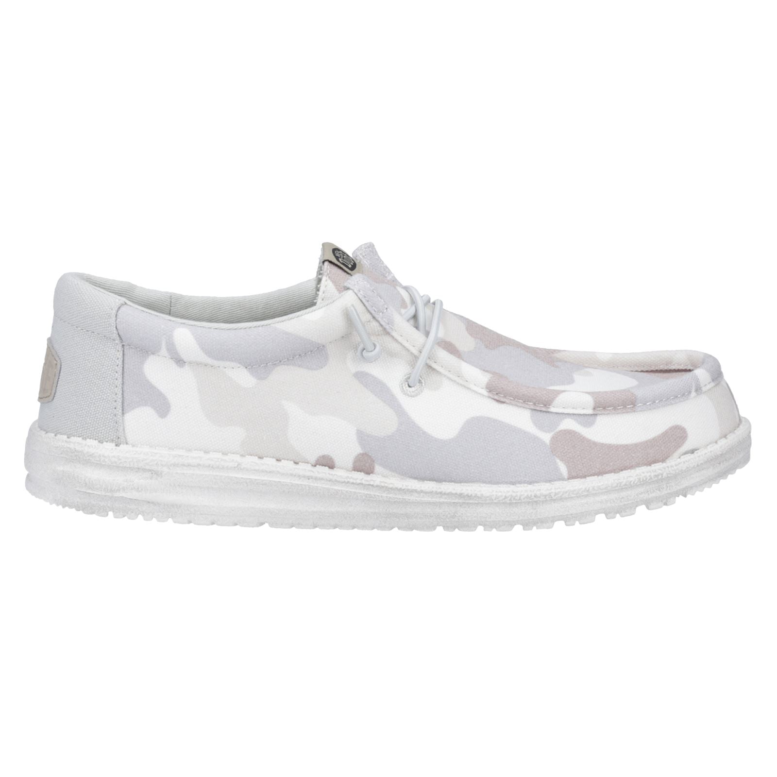 HEYDUDE Wally Washed Camo Herren Wüstentarnmuster Bootsschuhe In Graustufen