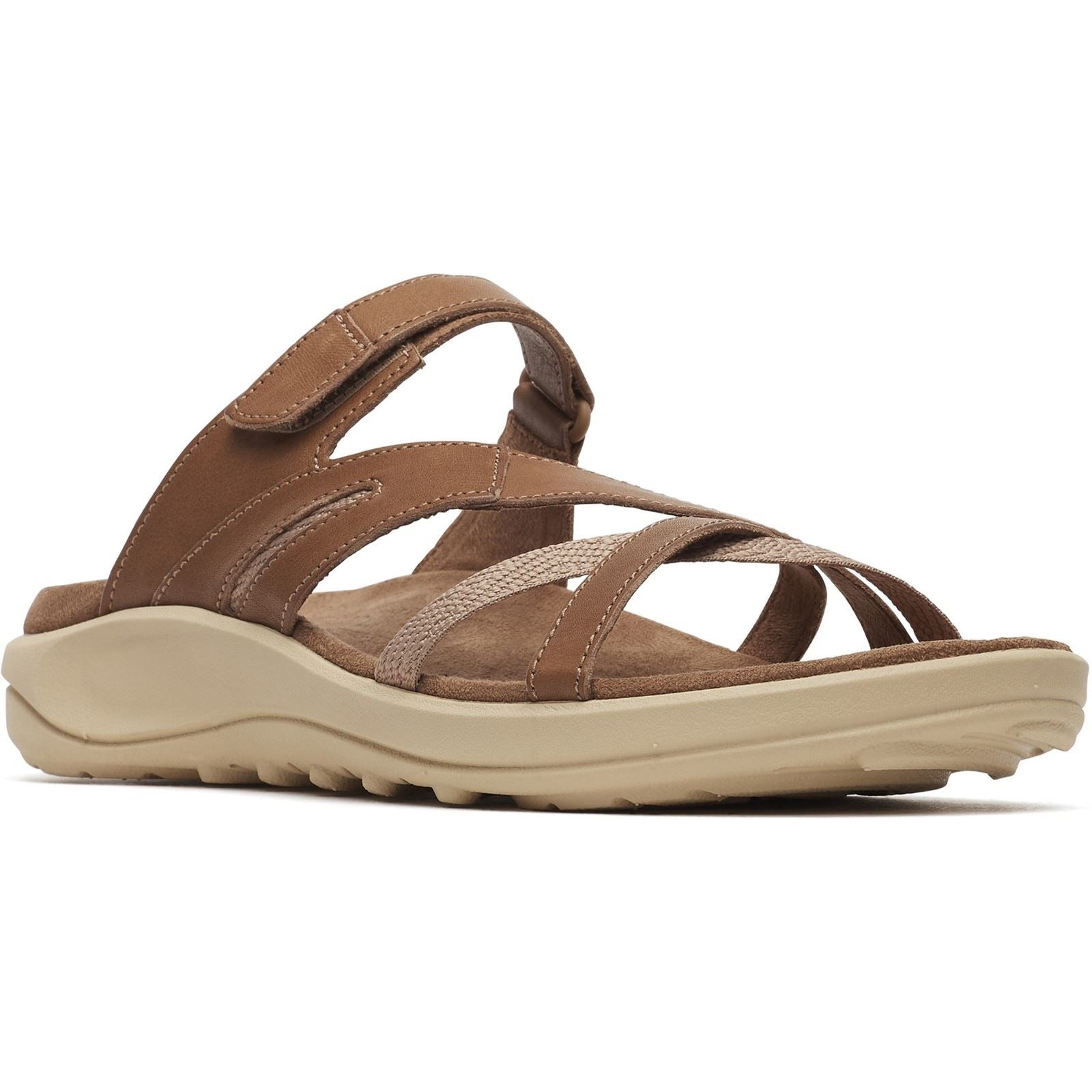 Merrell District 4 Leder Damen Mocha Sandalen