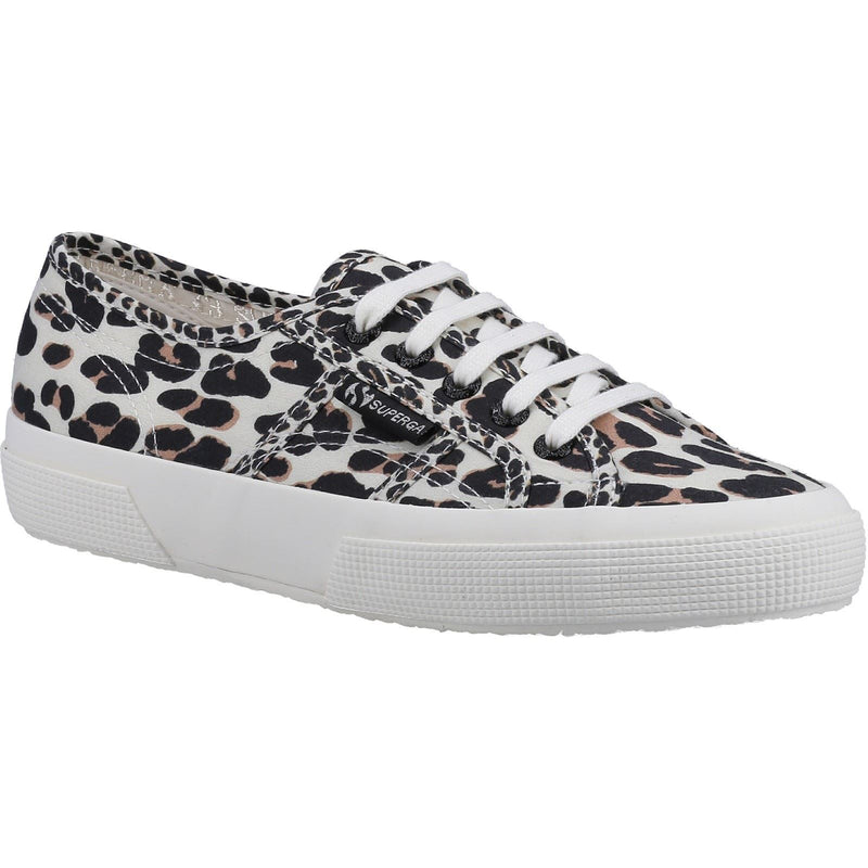 Superga 2750 Light Leopard Print Damen-Sneaker Aus Leicht Beigefarbenem Leopardenmuster Aus Baumwolle