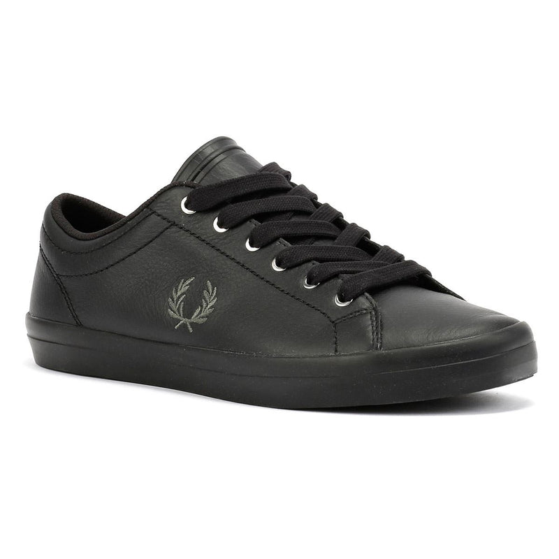 Fred Perry Baseline Herren Schwarz Leder Sneaker