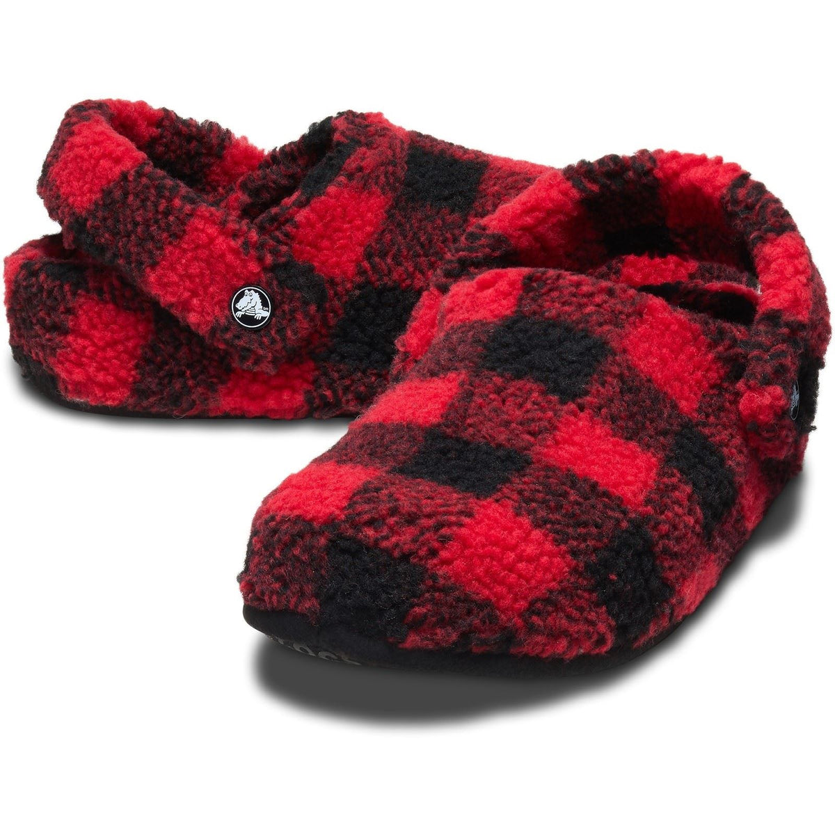 Crocs Classic Cozzzy Polyester Herren Varsity Rot/Schwarze Farbe Hausschuhe