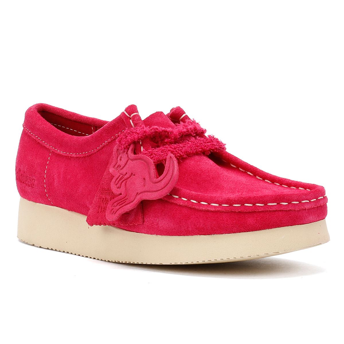 Clarks Originals Wallabee Day Damen Schuhe Aus Veloursleder In Pink