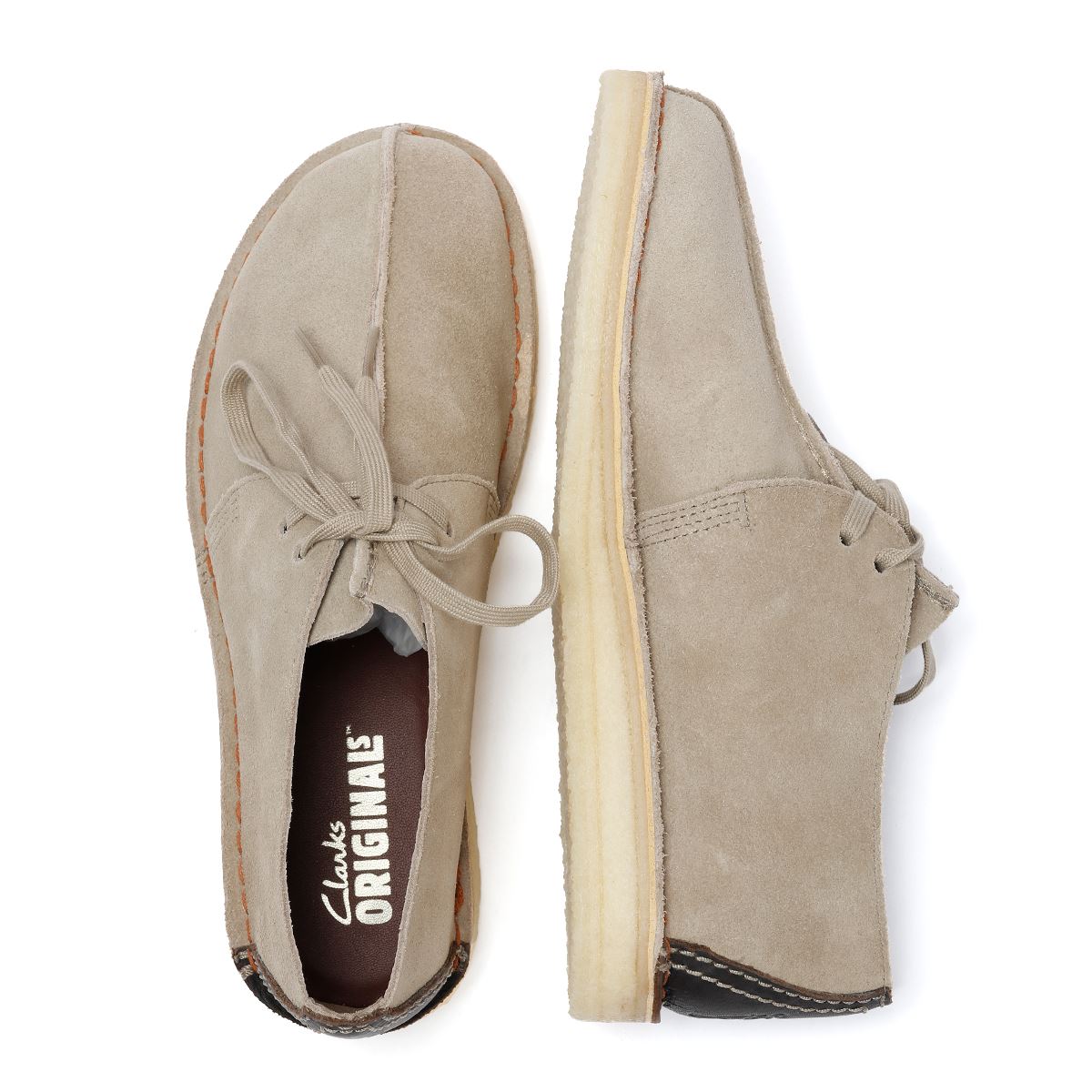 Clarks Originals Desert Trek Wildleder Herren Schnürschuhe In Beige