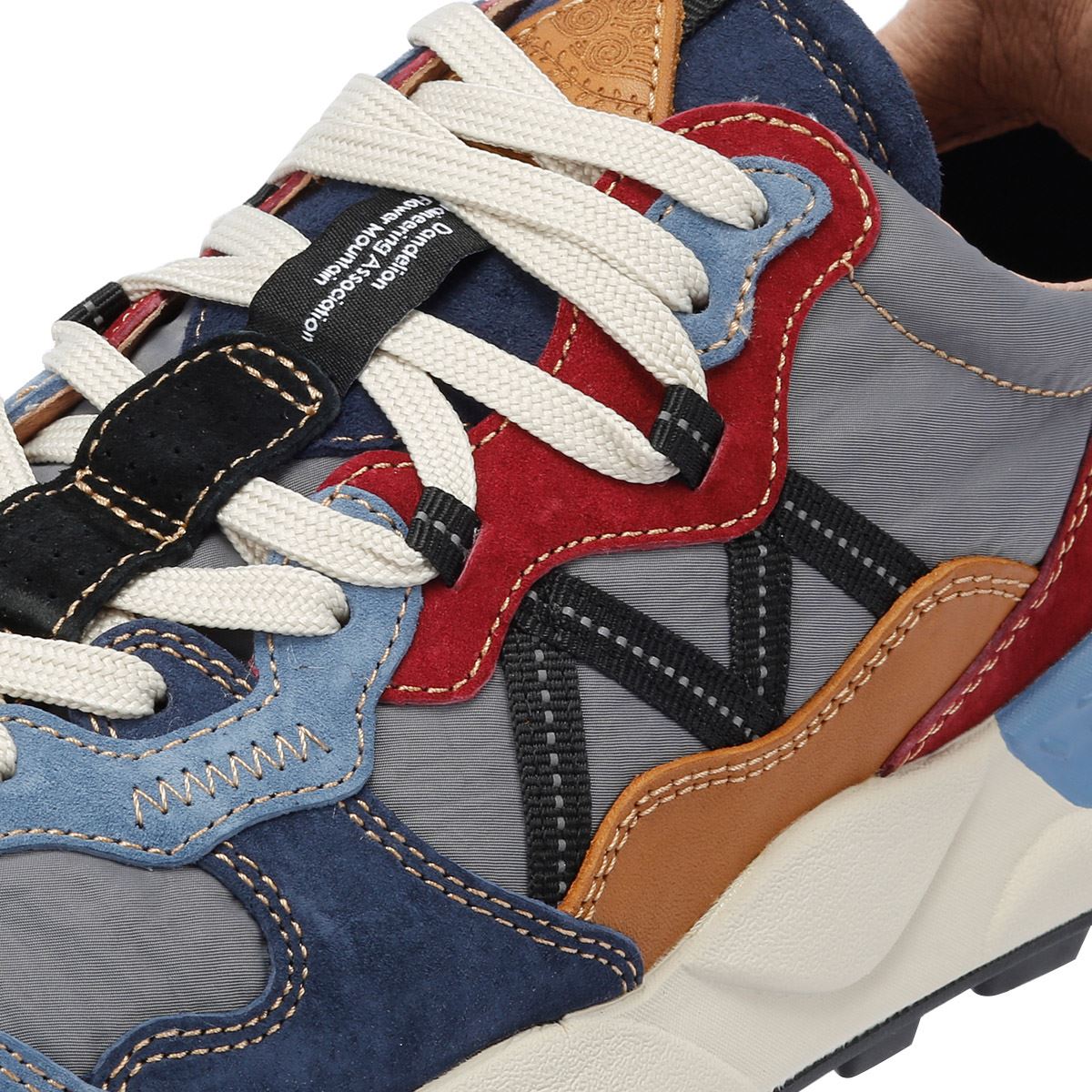 Flower Mountain Lenzan Herren Sneaker Aus Blauem Wildleder
