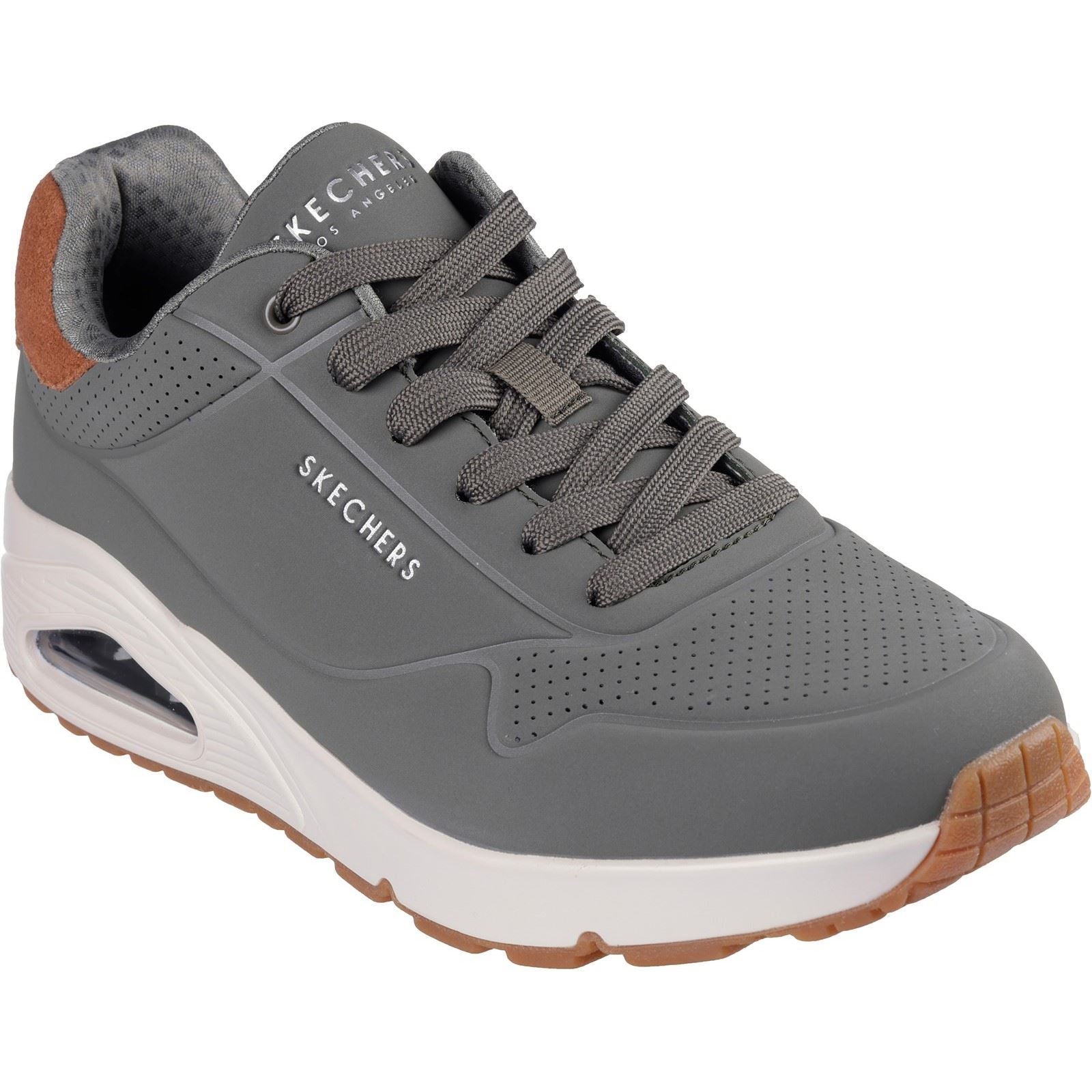 Skechers Uno Suited On Air Synthetische Herren-Oliven-Sneakers
