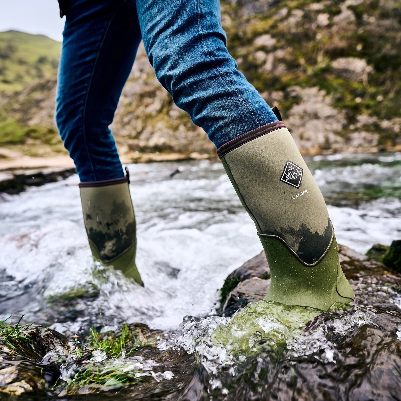 Muck Boots Calder Gummistiefel Mit Olivenmuster
