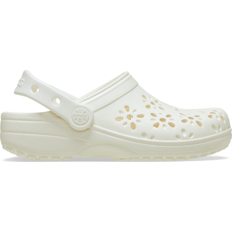 Crocs Classic Floral Cut Out Thermoplastische Kreide Clogs