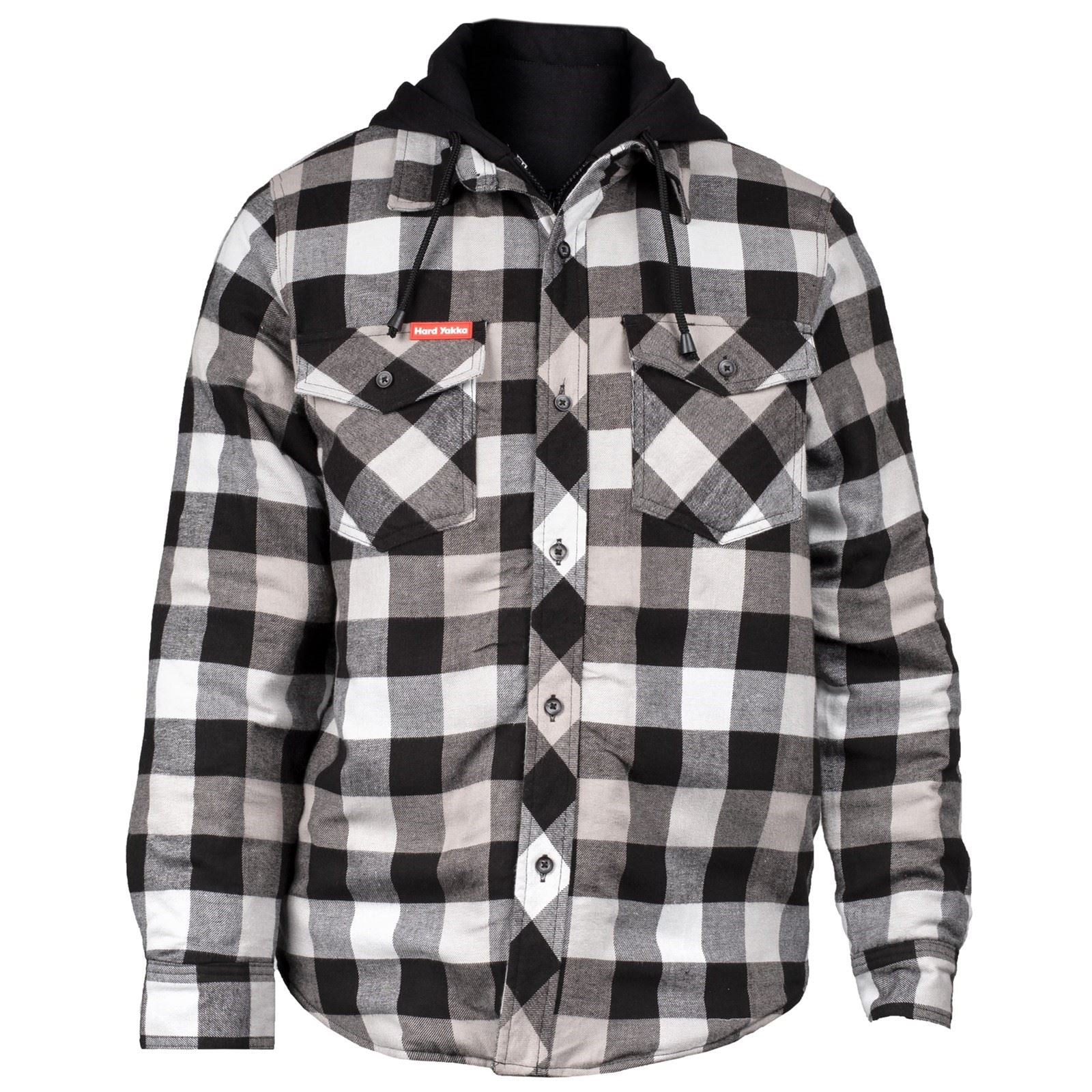 Hard Yakka Quilted Flannel Shacket Herren Graues Hemdjacke