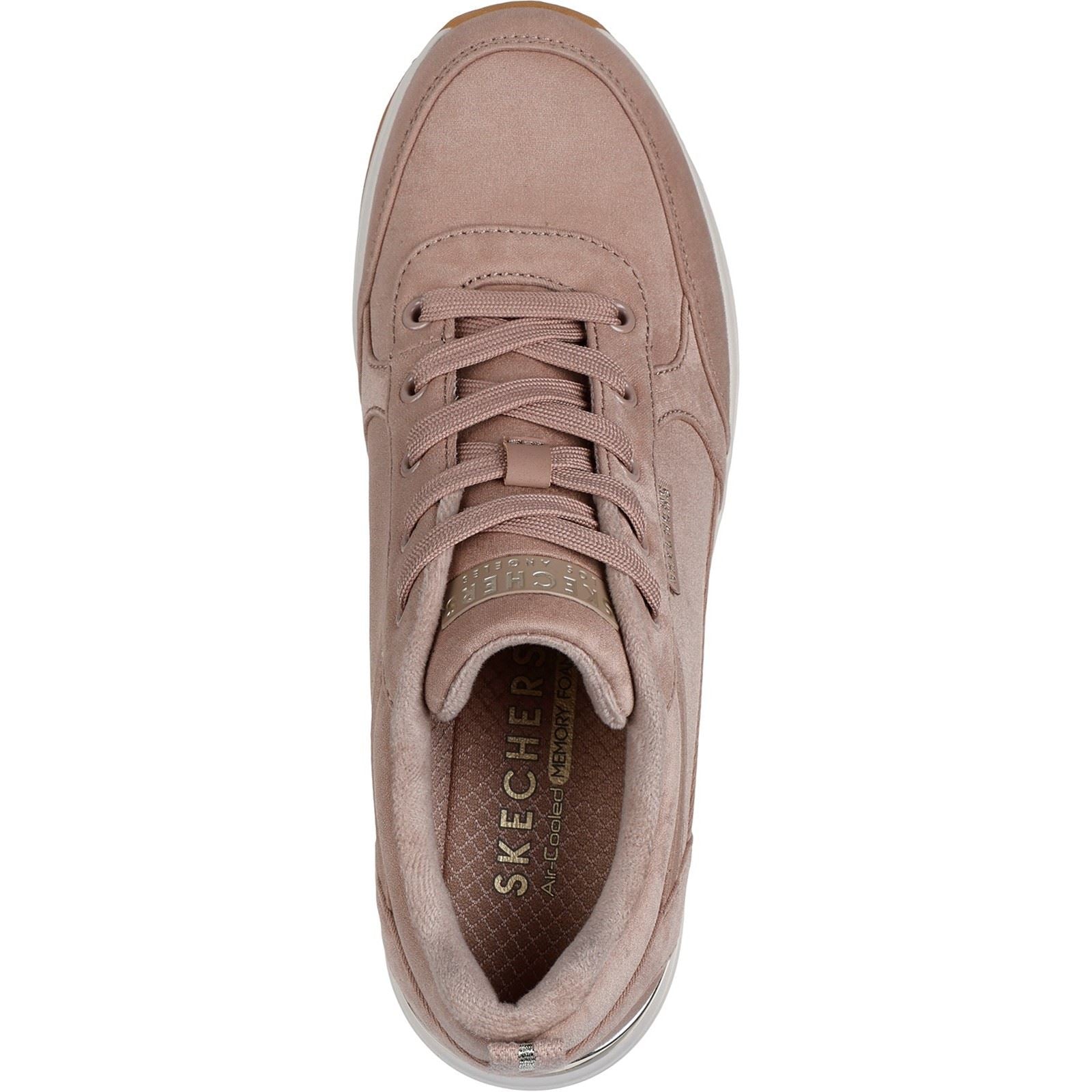 Skechers Billion 2 Prissy N Plush Textile Damen-Taupe-Sneakers