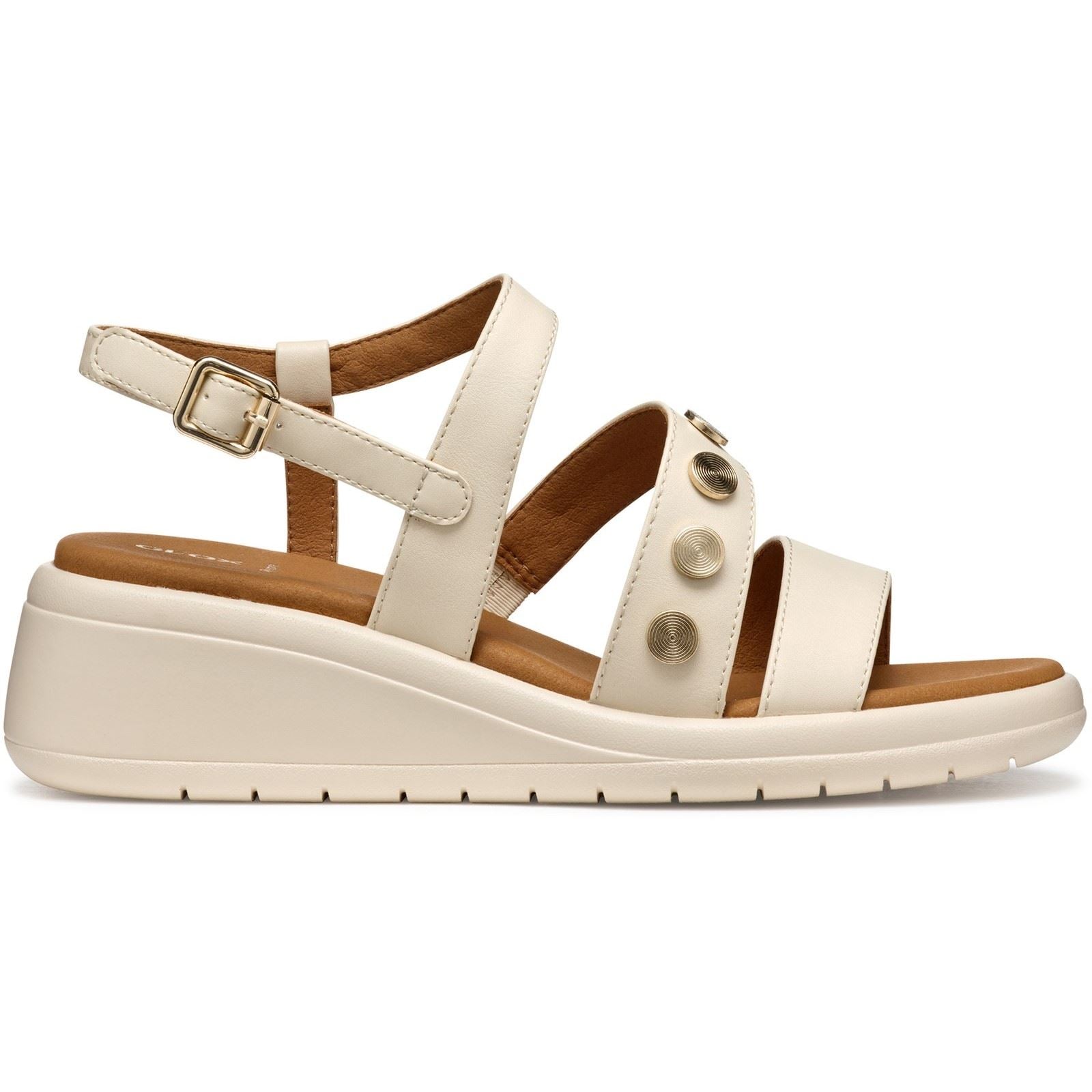 Geox D MELICONIA Synthetik Polyurethan Damen Papyrus Keilabsätze