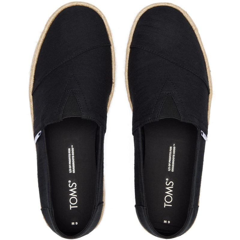 TOMS Alpargata Rope 2.0 100% Baumwolle Herren Schwarze Farbe Espadrilles