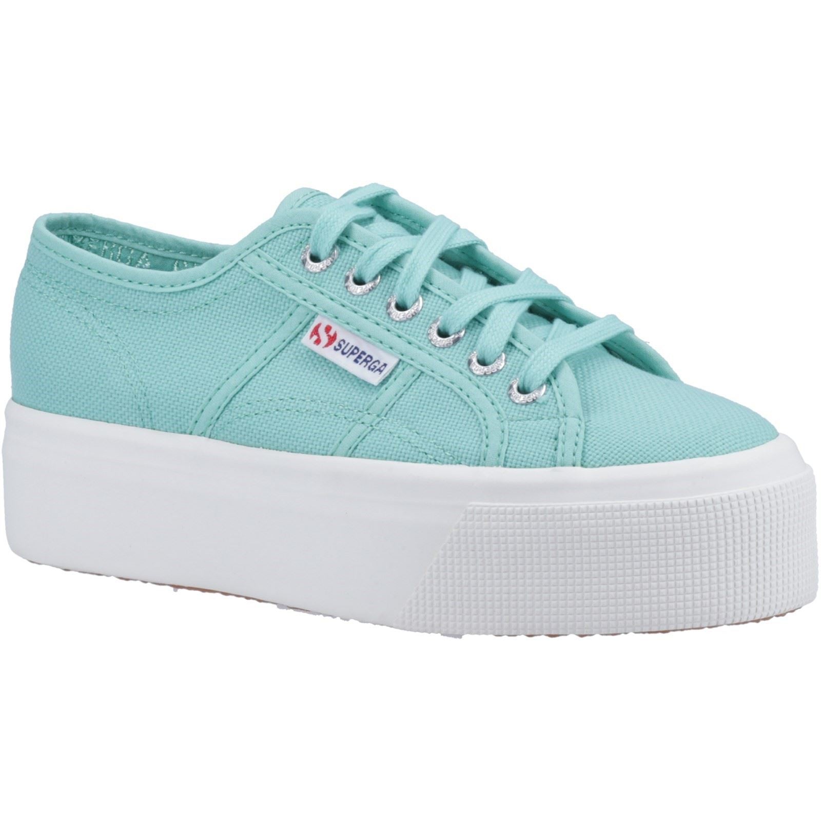 Superga 2790 Linea Up And Down 100% Baumwolle Damen Grüne Wasserschuhe