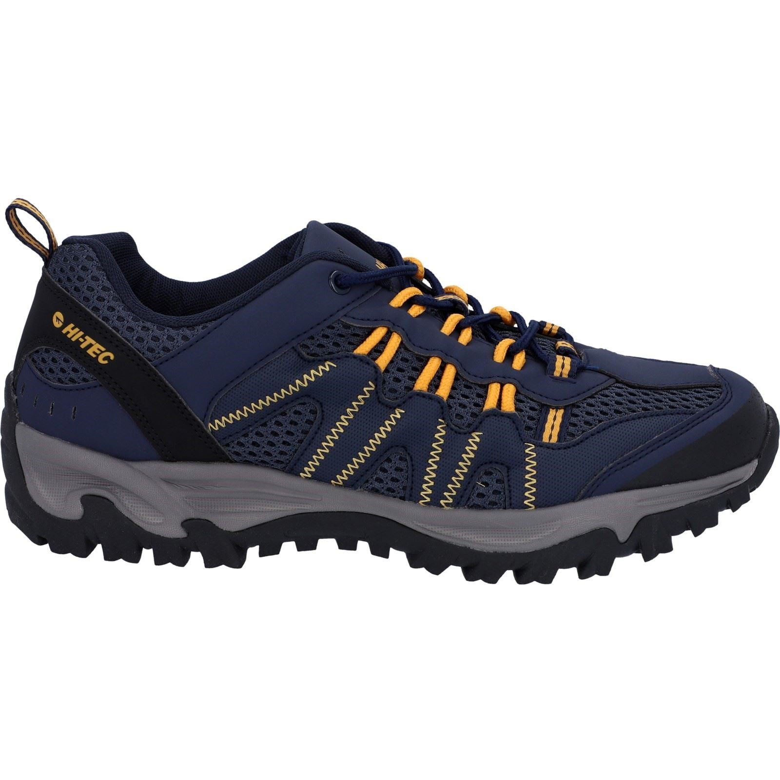Hi-Tec Jaguar Herren Wanderschuhe Aus Polyester In Marineblau/Gelb