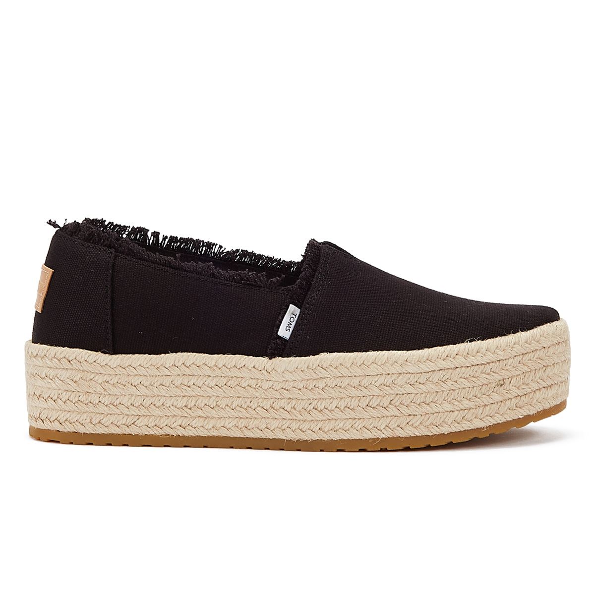 TOMS Canvas Valencia Damen Schwarze Espadrilles