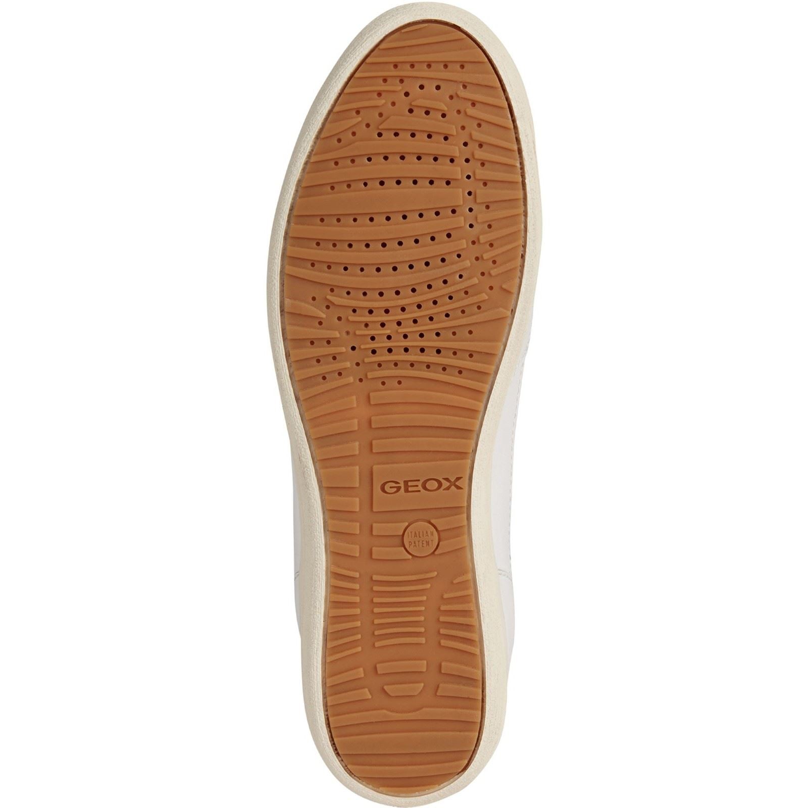 Geox D MYRIA Kunstleder Damen Weiße Sneakers