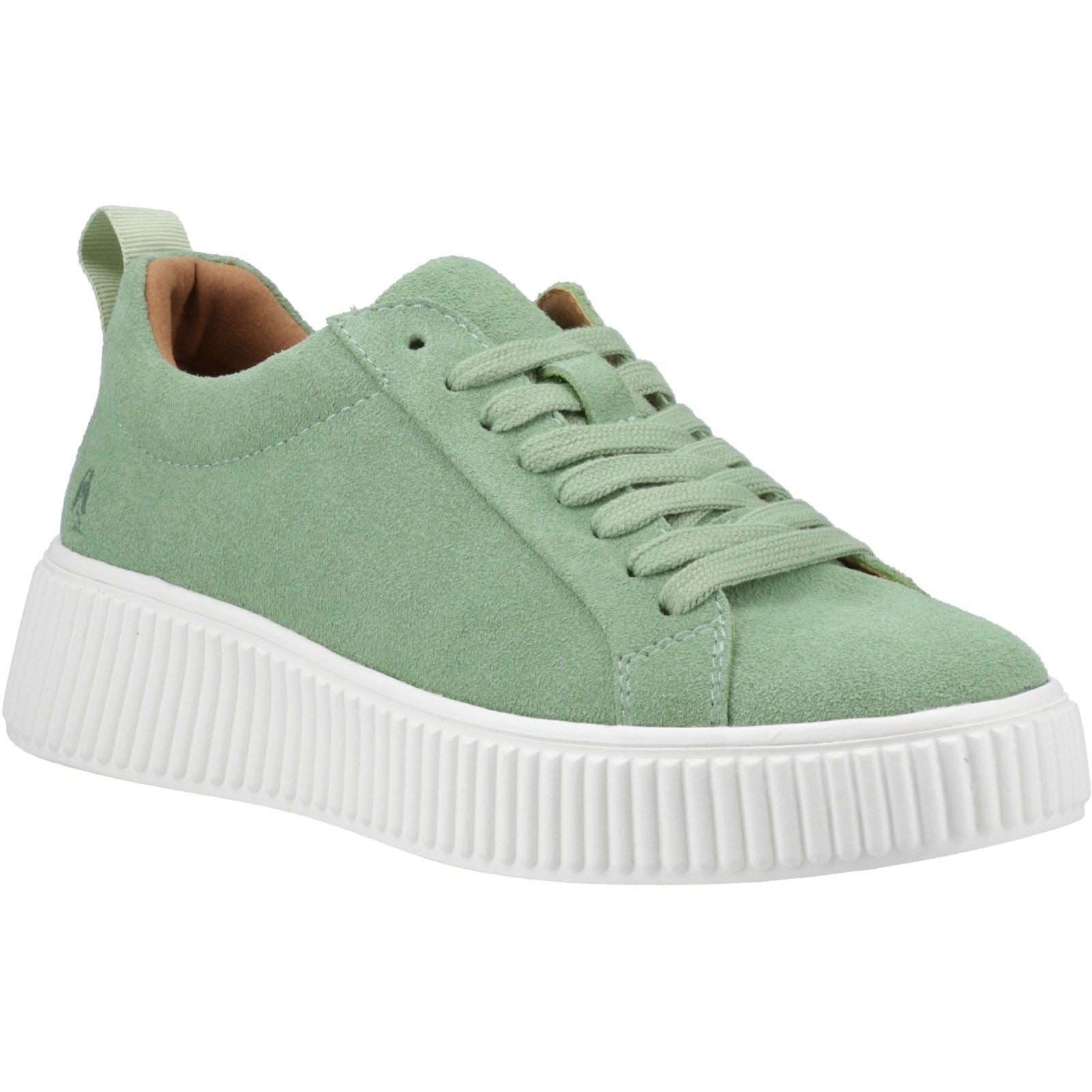Hush Puppies Harlow Suede Damen Sneakers Aus Wildleder In Grün