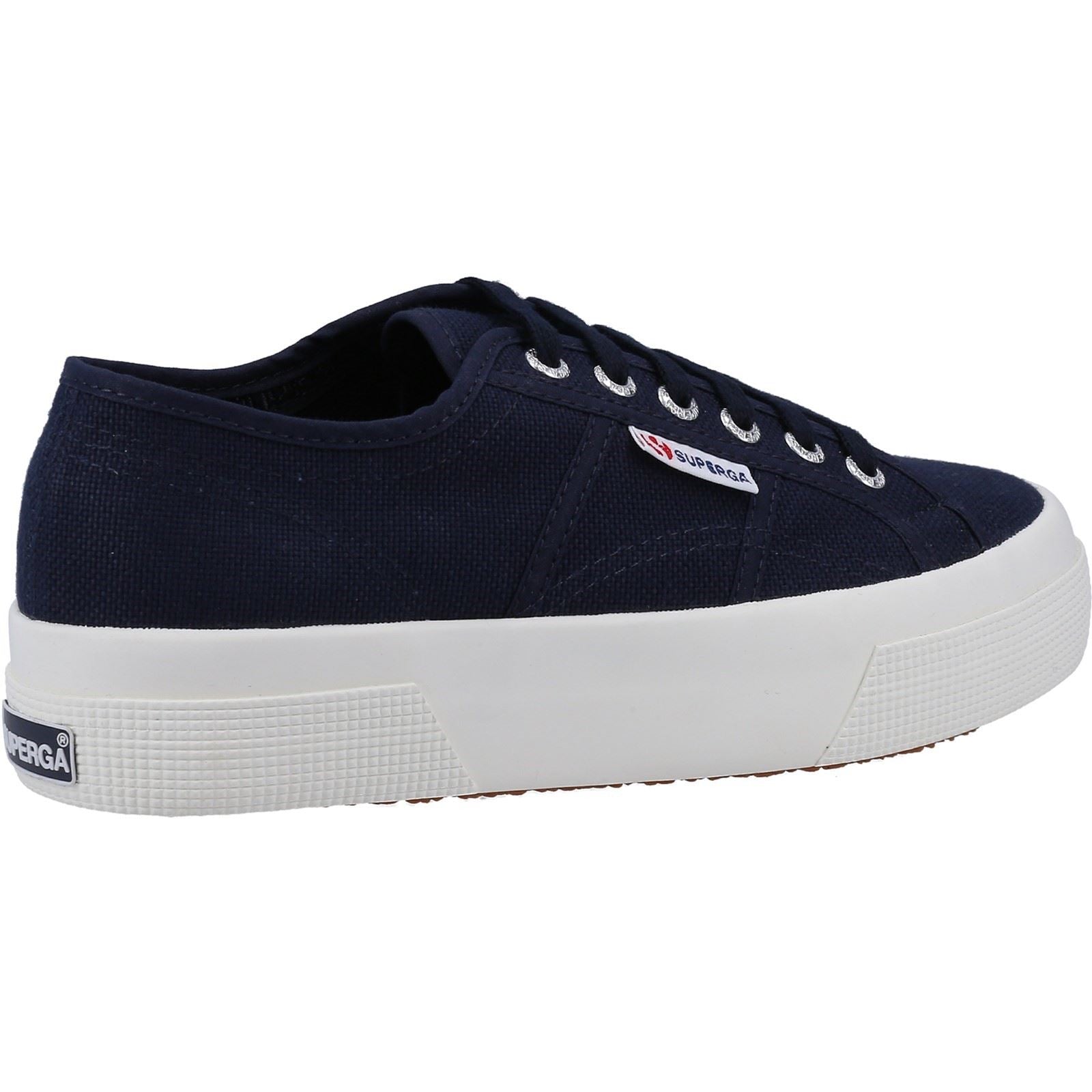 Superga 2740 Platform Baumwoll-Damensneaker In Marineblau