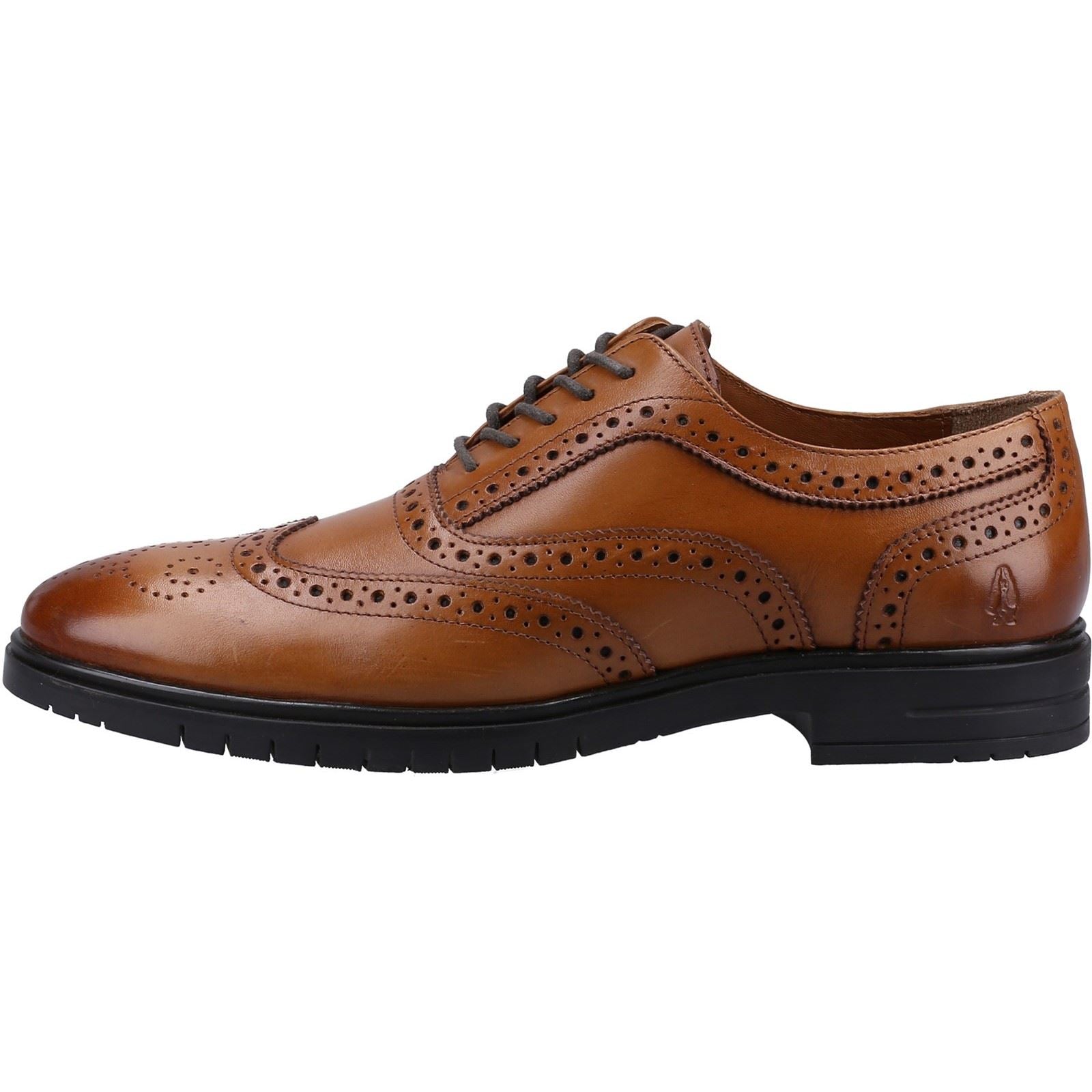 Hush Puppies Santiago Leder-Herrenschuhe In Hellbraun Mit Schnürung