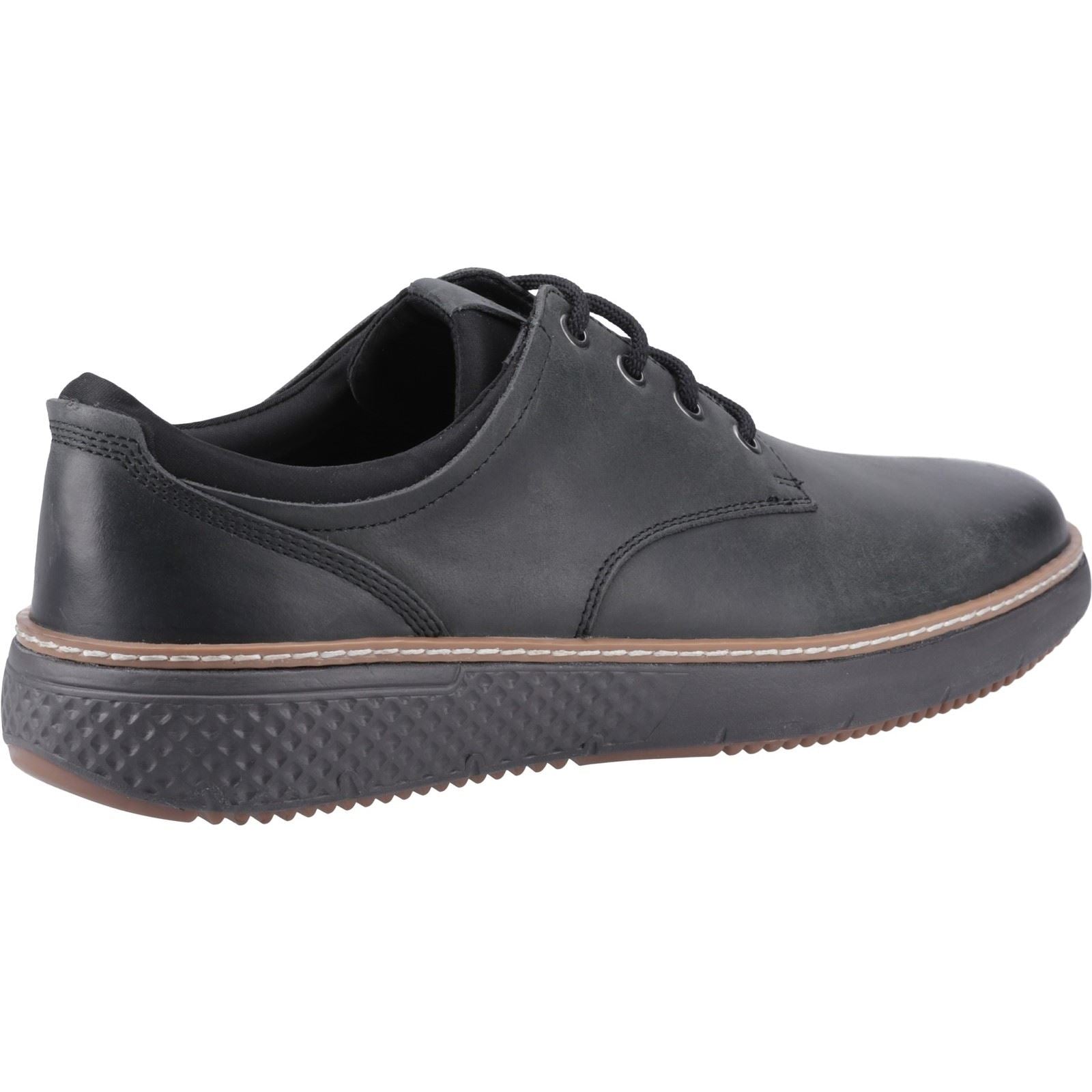 Hush Puppies Kash Herrenschuhe aus schwarzem Leder mit Schnürung