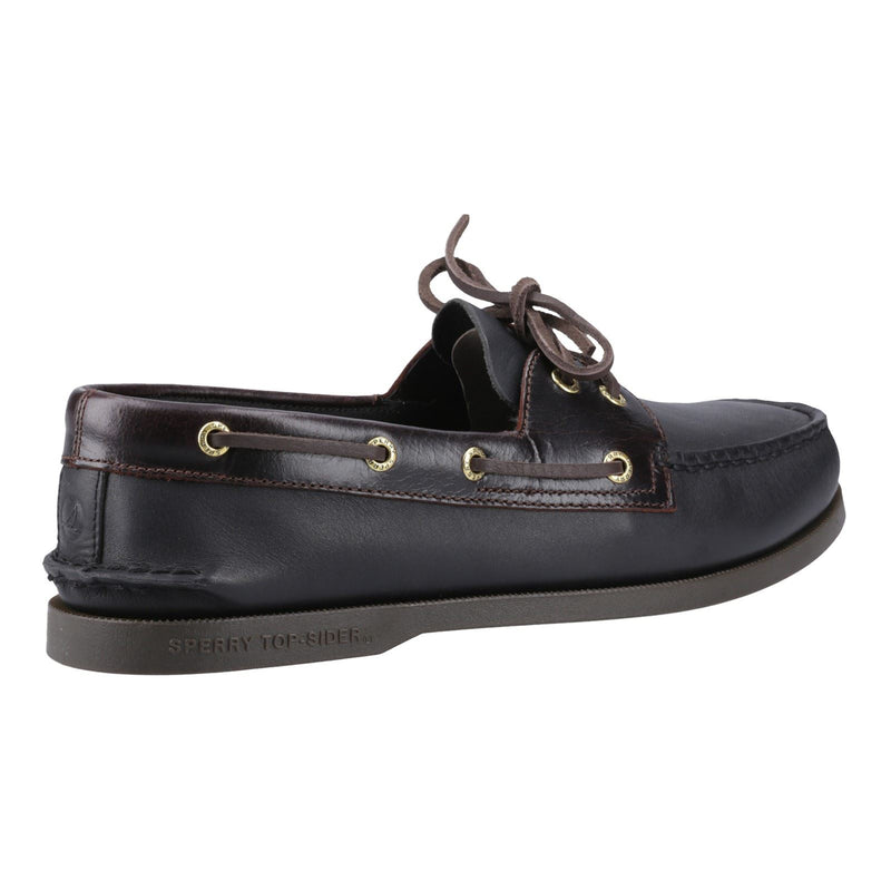 Sperry Authentic 2 Eye Herren Bootsschuhe Aus Leder In Amaretto/Schwarz