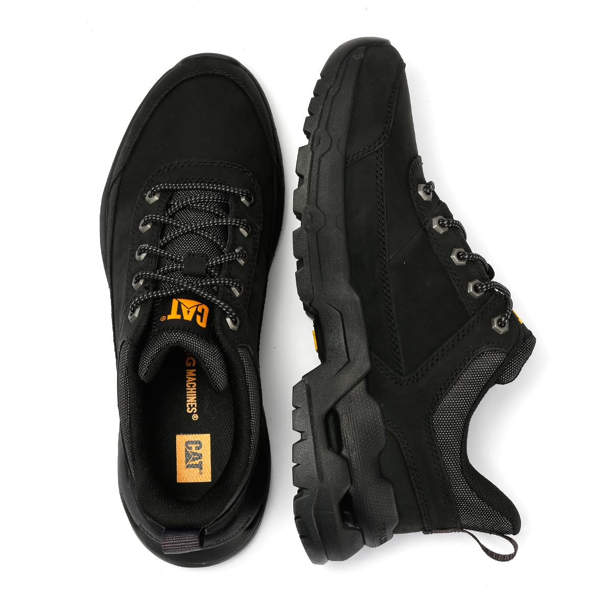 Caterpillar Surge Hiker Lo Waxy Nubuk Herren Schwarze Schnürschuhe