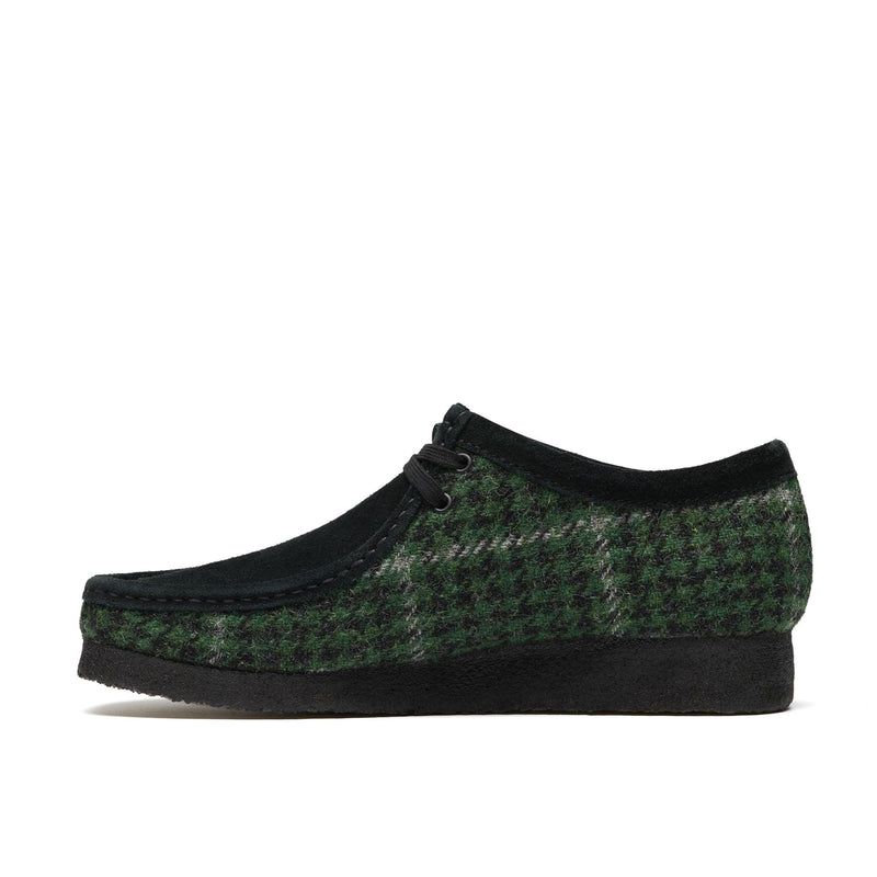 Clarks Originals Wallabee Herren Stoff Stiefel In Grün