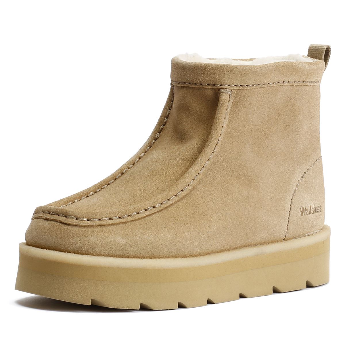 Clarks Originals Meare Rooey Wildleder Damen Stiefel In Beige