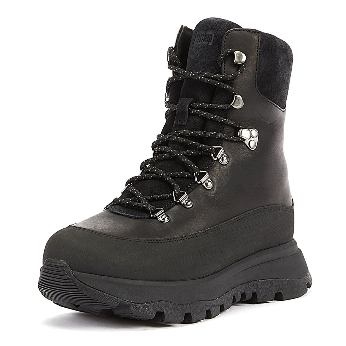 FitFlop Neo-D-Hyker-Lederschwarz Damenstiefel