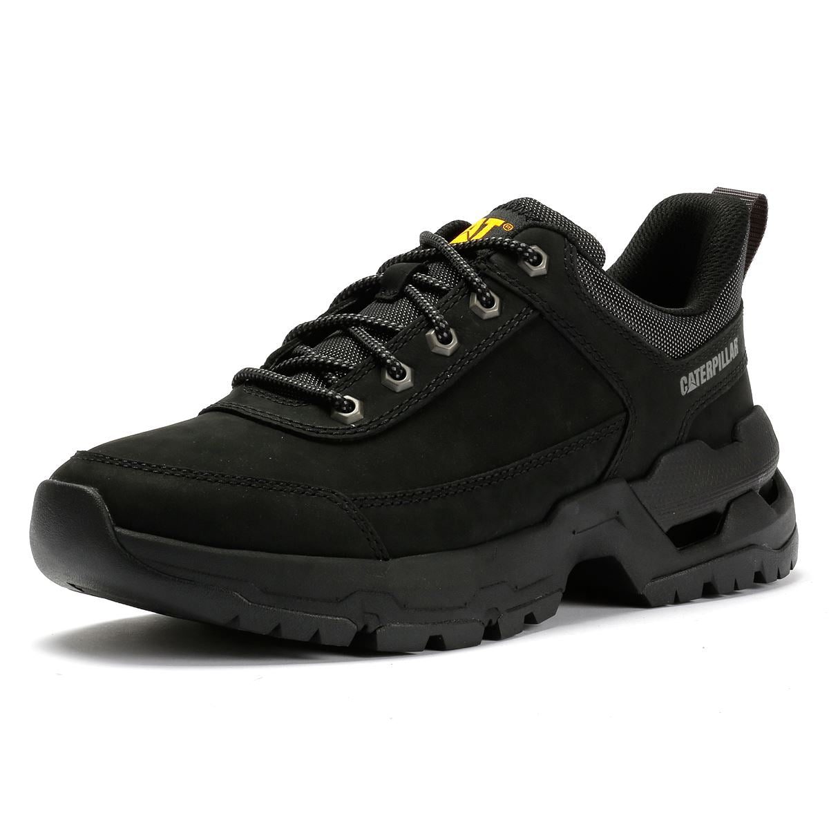 Caterpillar Surge Hiker Lo Waxy Nubuk Herren Schwarze Schnürschuhe