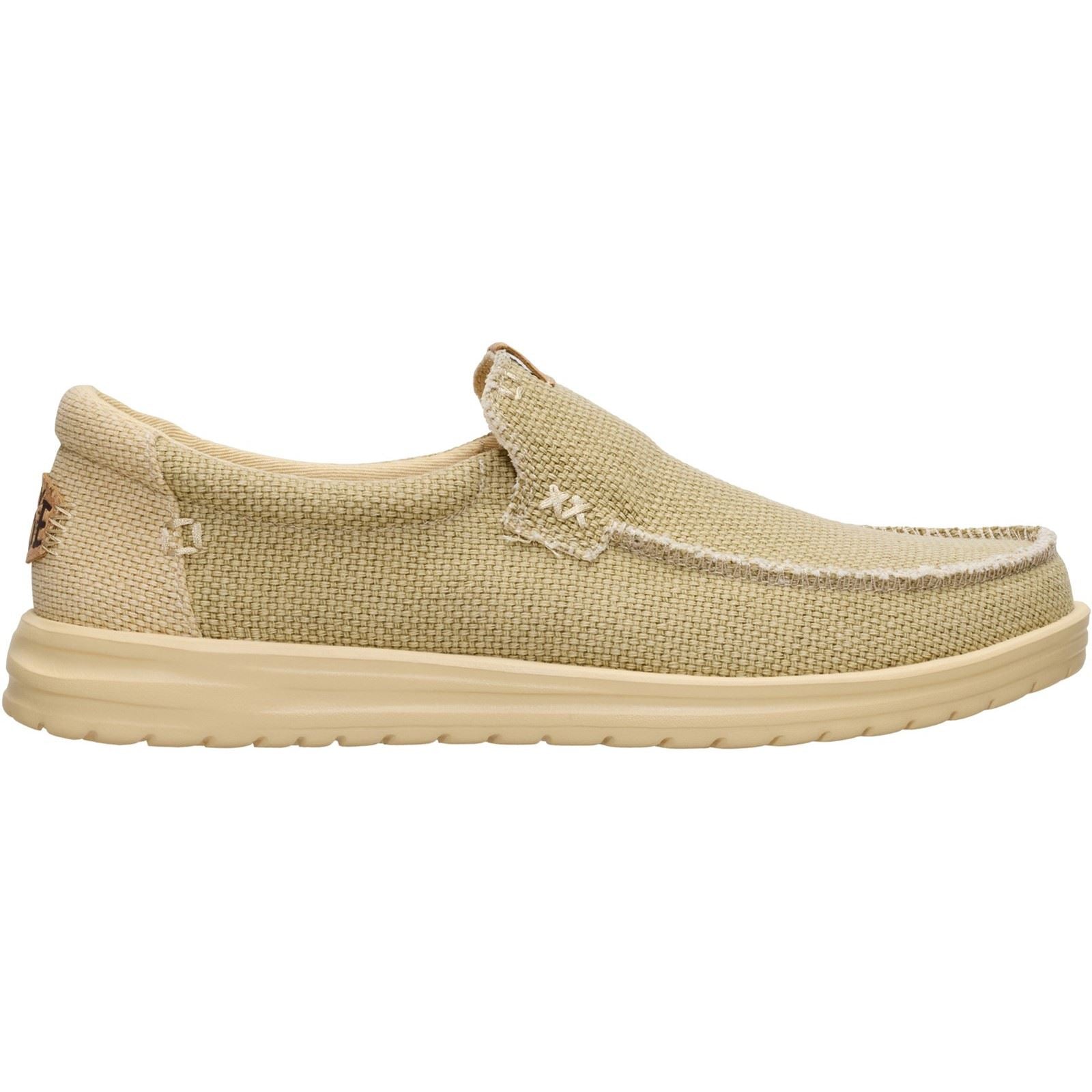HEYDUDE Mikka Braided Textil Herren Olivgrau/Boulder Tan Loafer