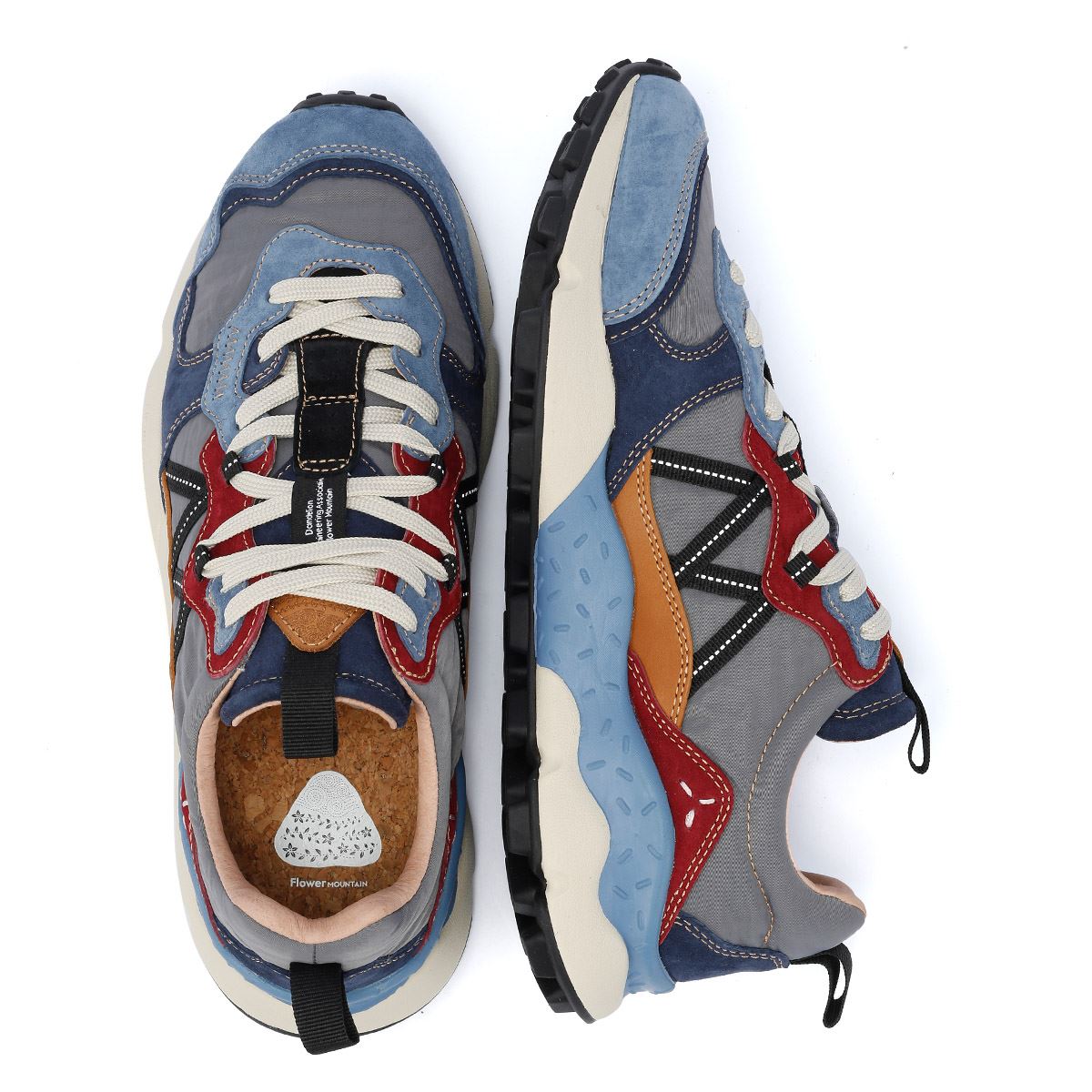 Flower Mountain Lenzan Herren Sneaker Aus Blauem Wildleder