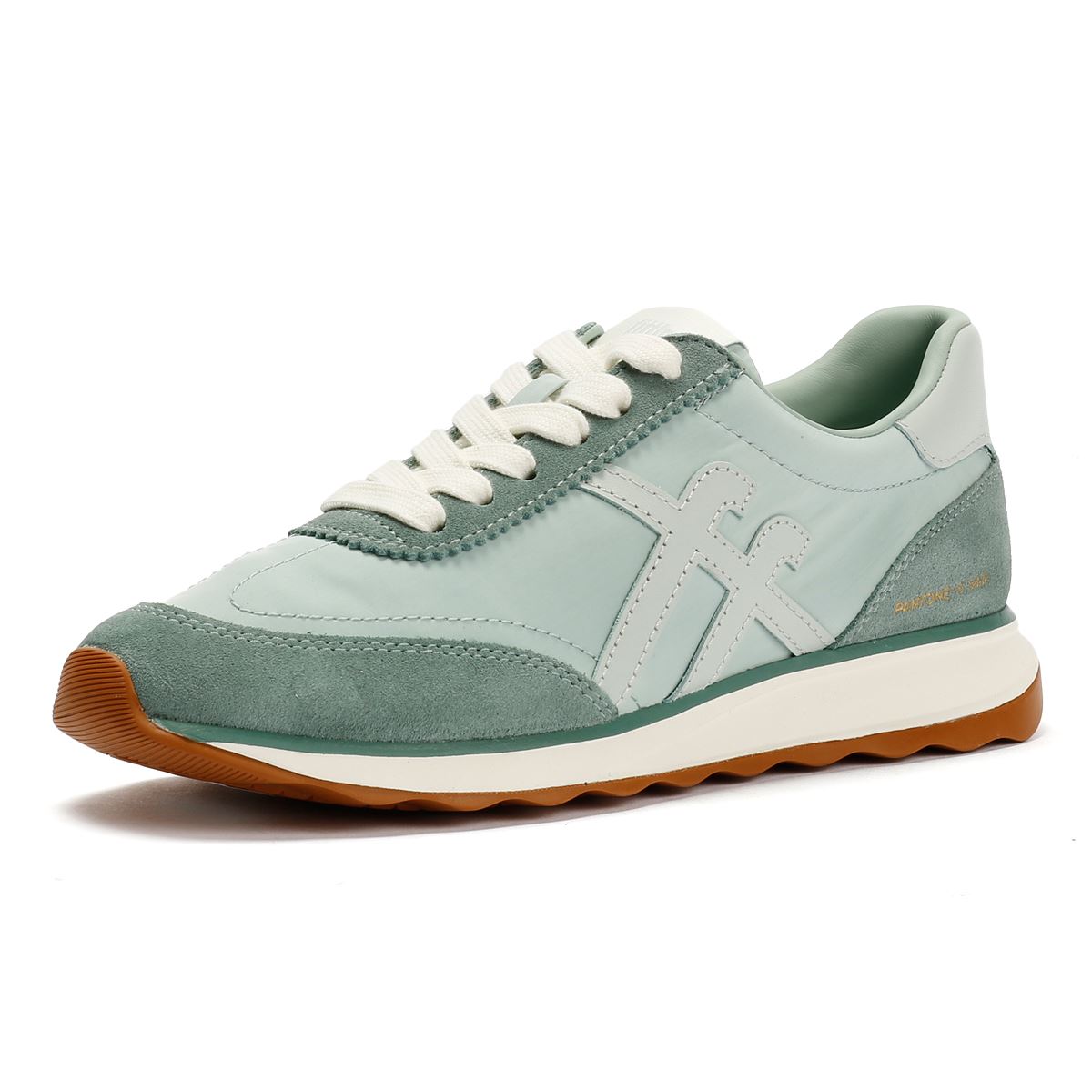 FitFlop X Pantone Retro-Q Wildleder Damen Grüne Sneakers