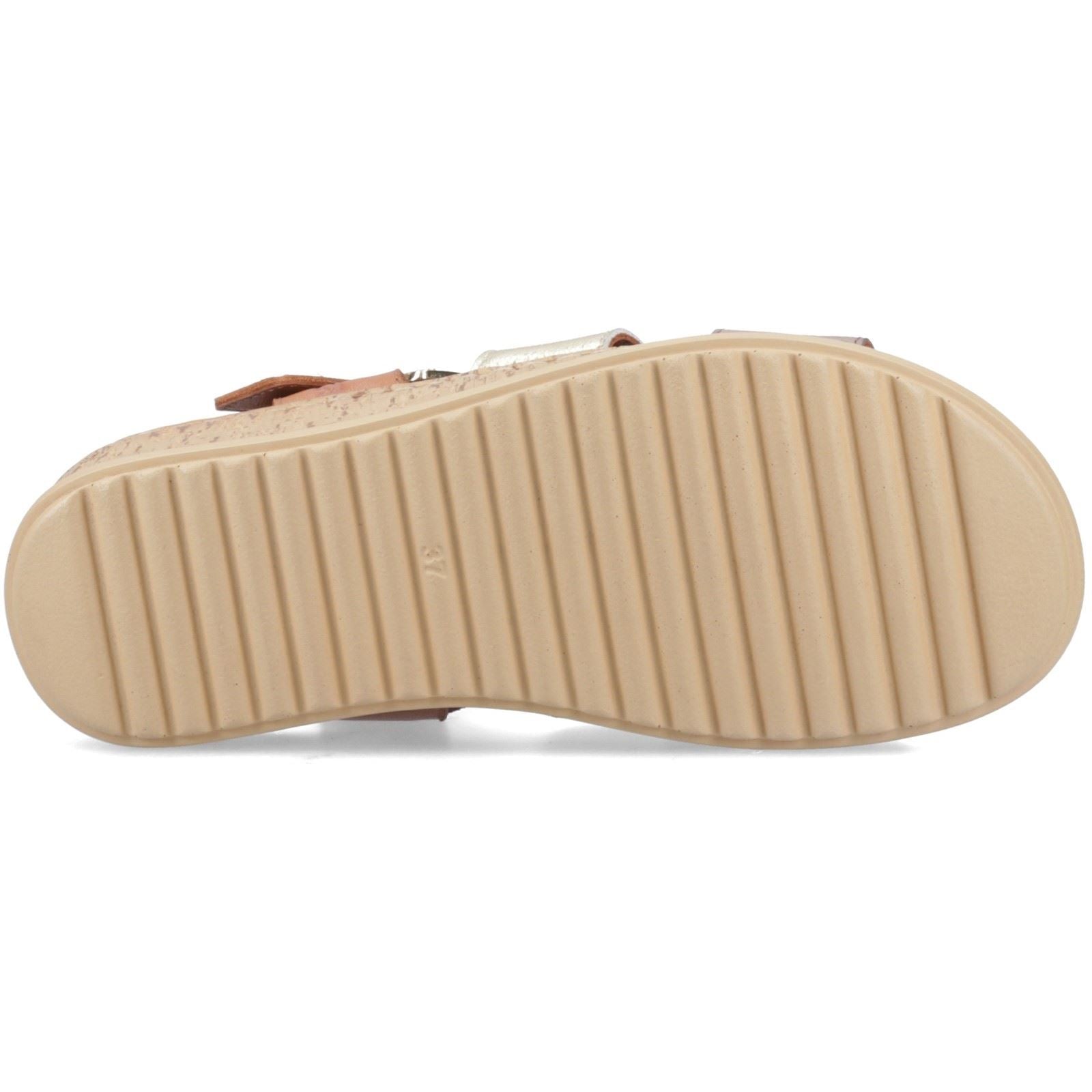 Hush Puppies Eliana Sandal Leder Damen Gold Sandalen