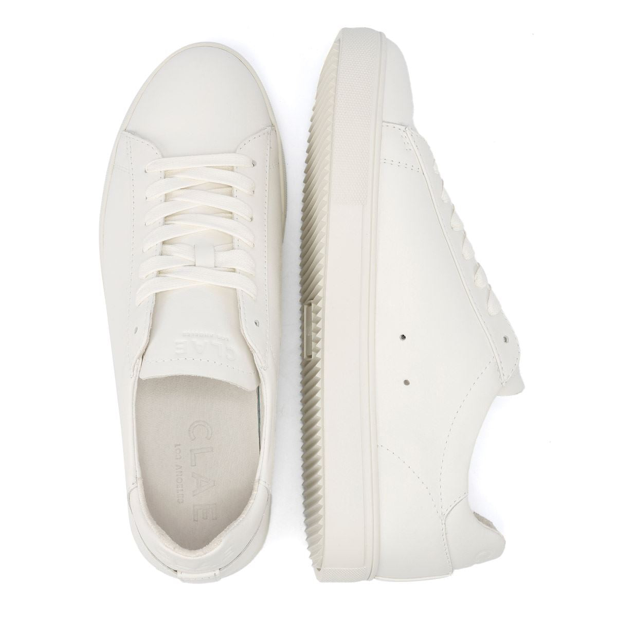 Clae Bradley Essentials Leder Herren Weiße Sneakers