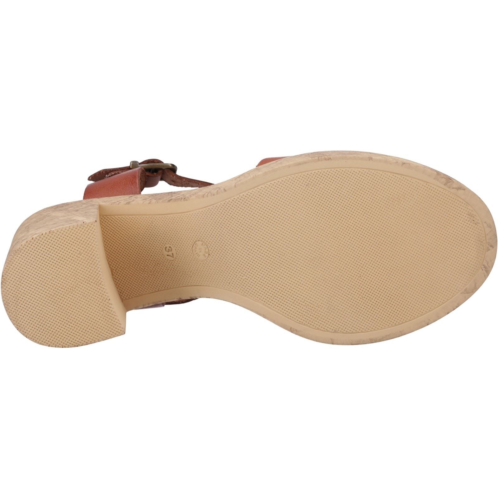Hush Puppies Georgia Cork Damen Sandalen Aus Leder In Tan