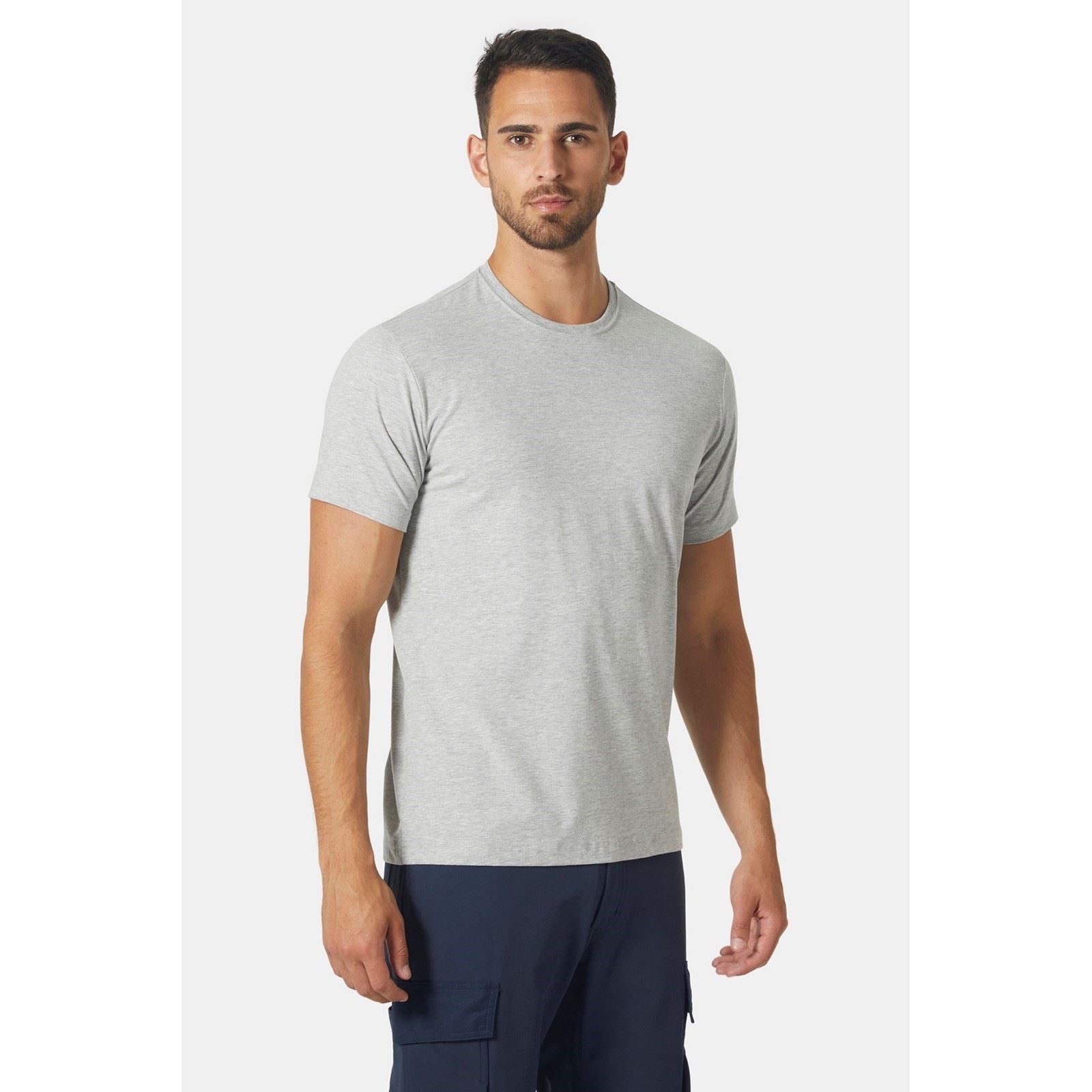 Helly Hansen Workwear Kensington Baumwoll Kurzarm T-Shirts Für Herren In Grau