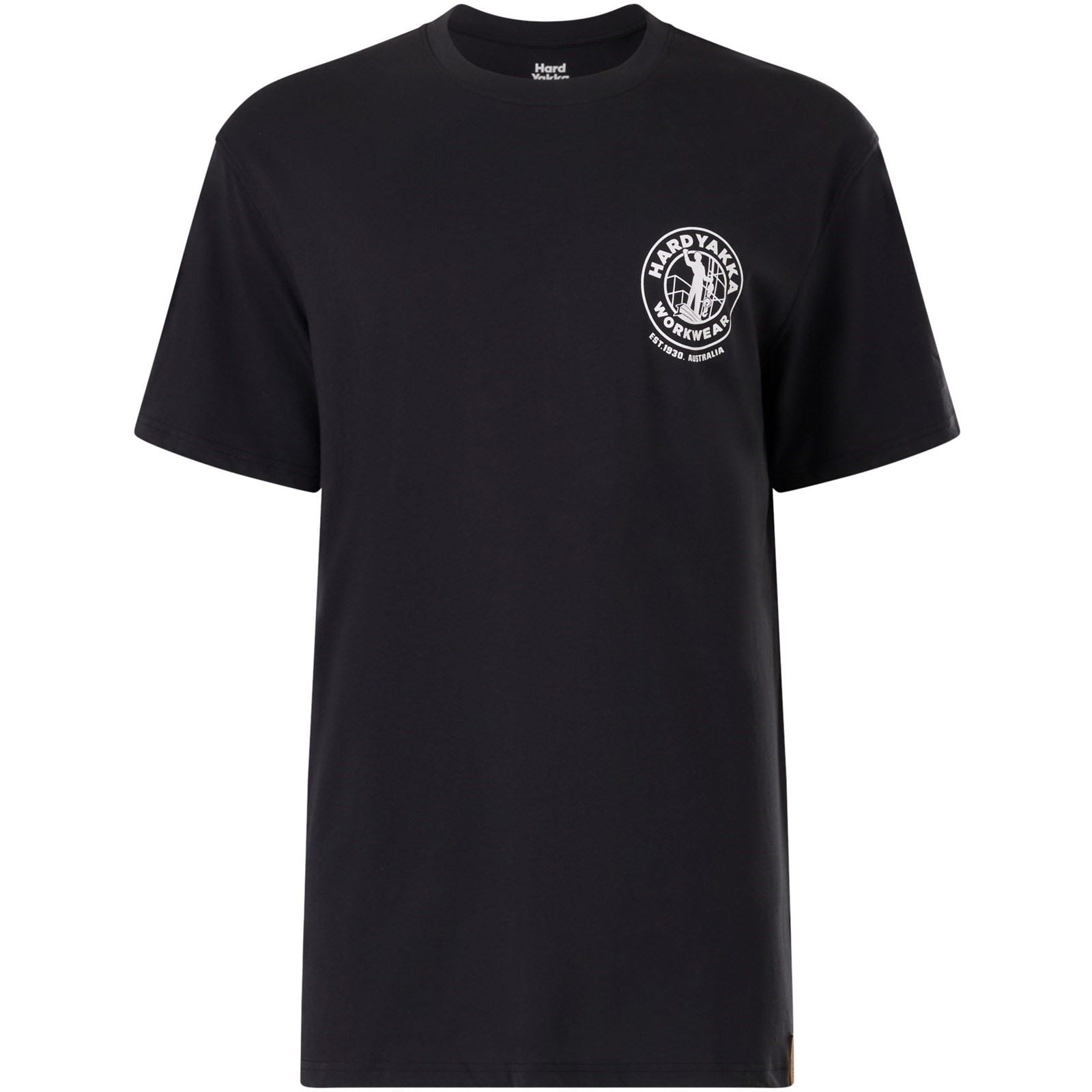 Hard Yakka Heritage Icon Baumwoll Männer Schwarze Farbe Kurzarm-T-Shirts