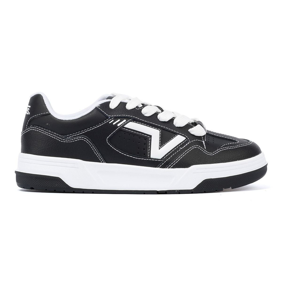 Vans Upland Schwarze/Weiße Lederturnschuhe
