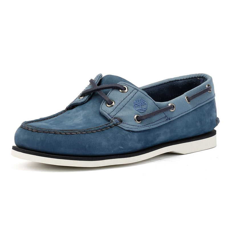 Timberland Classic 2 Eye Lederschuhe Für Herren In Blau Mit Schnürung