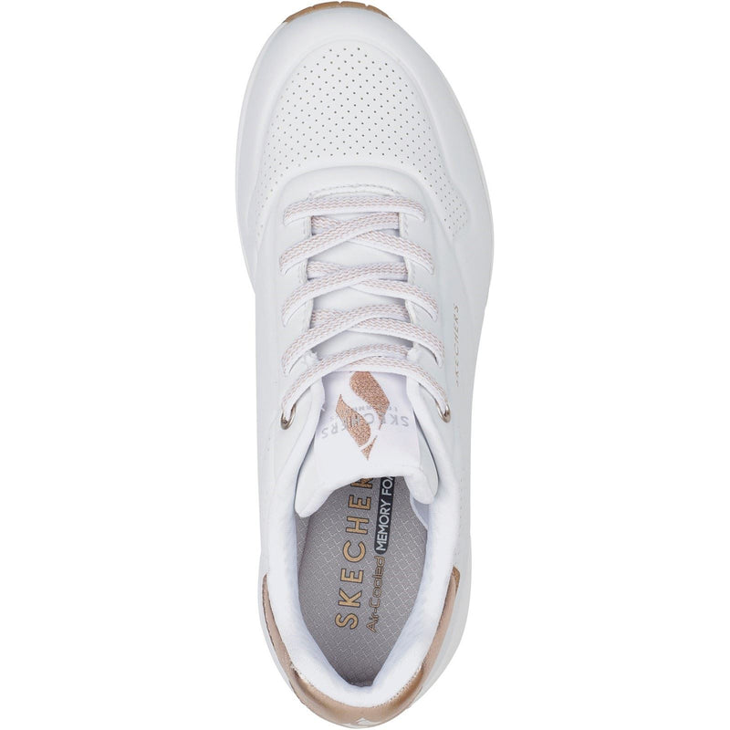 Skechers Uno - Shimmer Away Synthetische Damen-Sneaker In Weiß