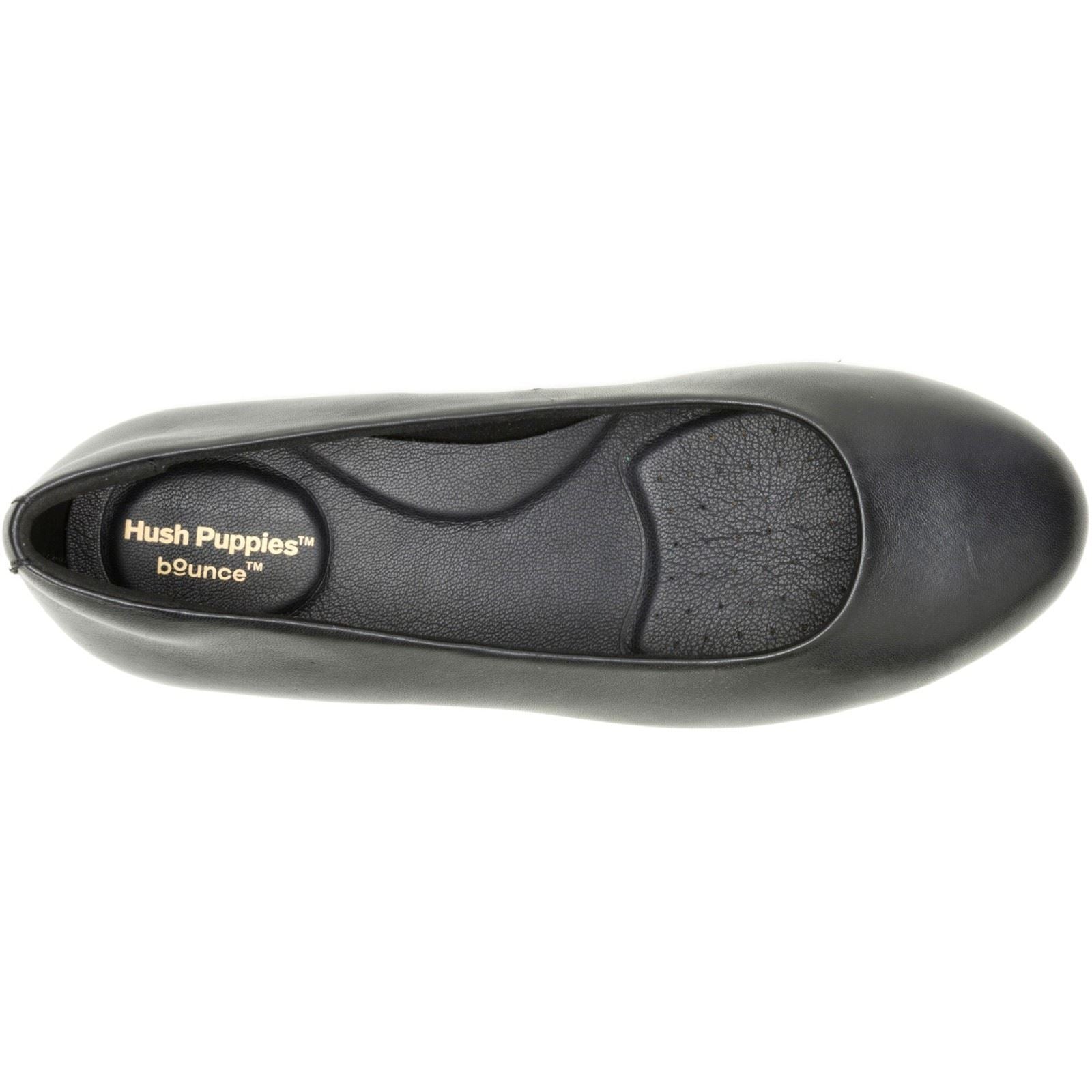 Hush Puppies Alice Flat Leder Damen Schwarze Ballerinas