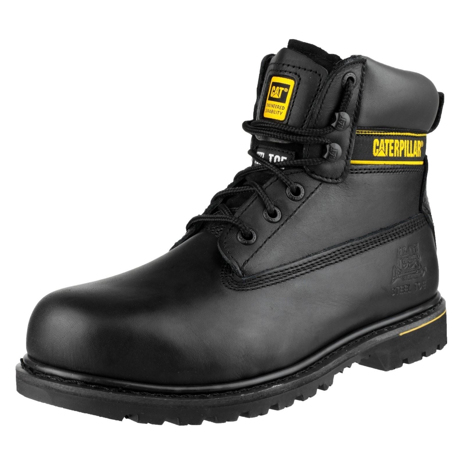 Caterpillar Holton Leder Schwarze  Sicherheitsstiefel