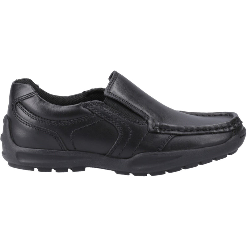 Hush Puppies Morgan Lederslipper In Schwarz Für Jungen